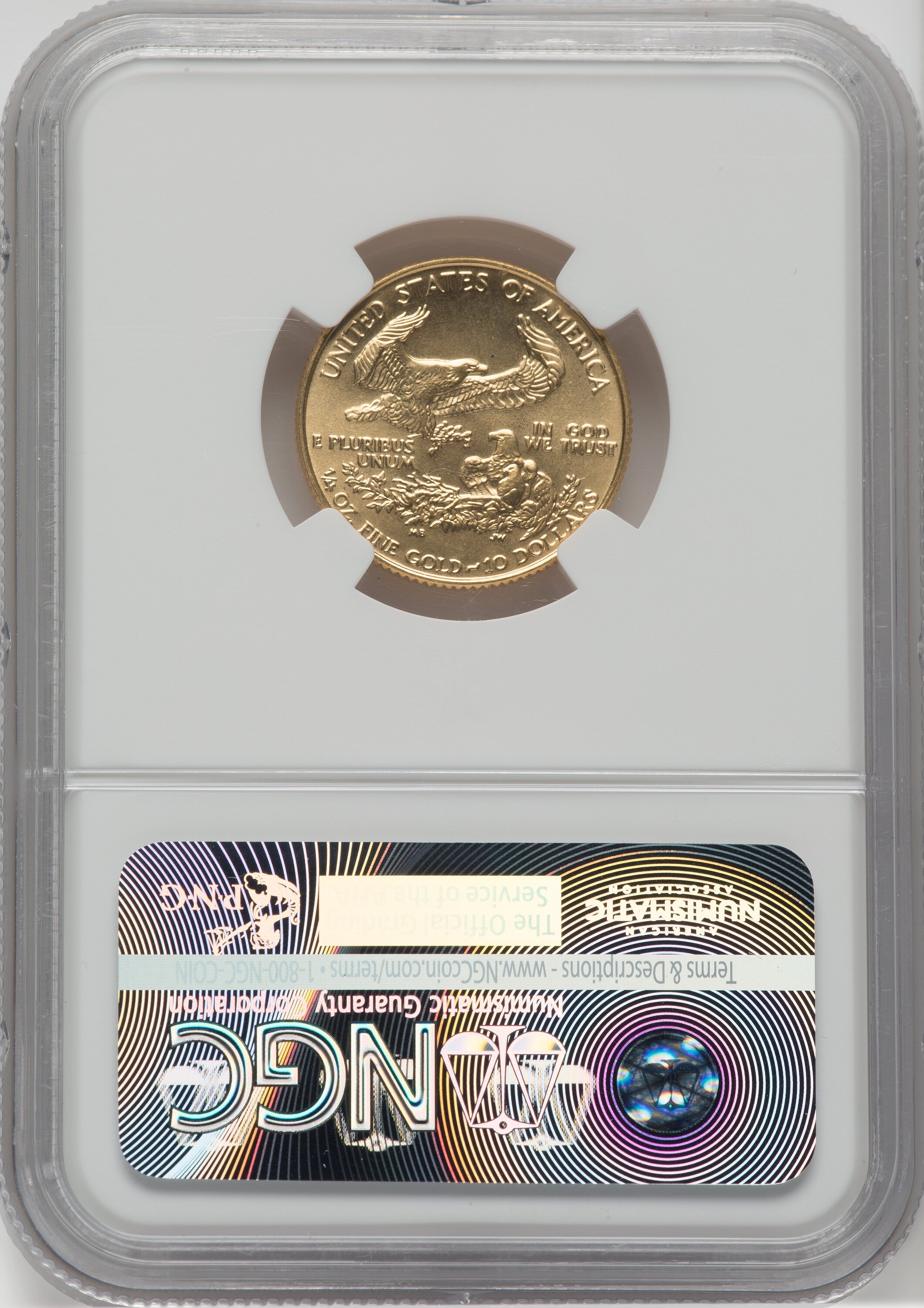1990 $10 Quarter-Ounce Gold Eagle NGC MS69 - LCR Coin