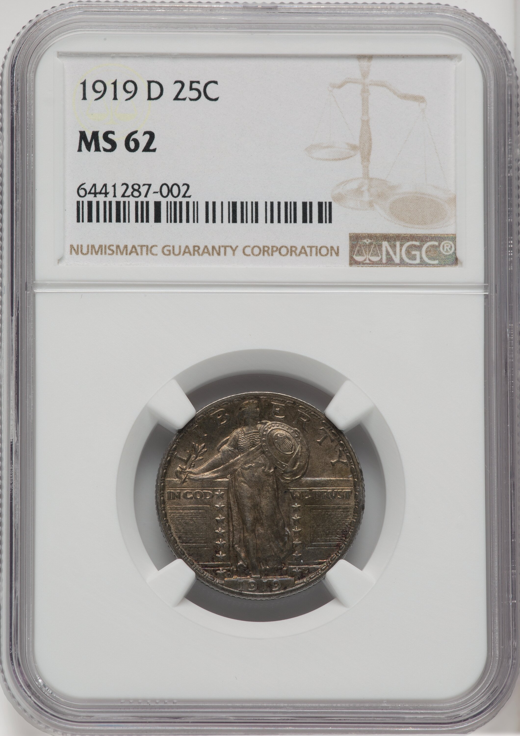 1919-D 25C Standing Liberty Quarter NGC MS62 - LCR Coin