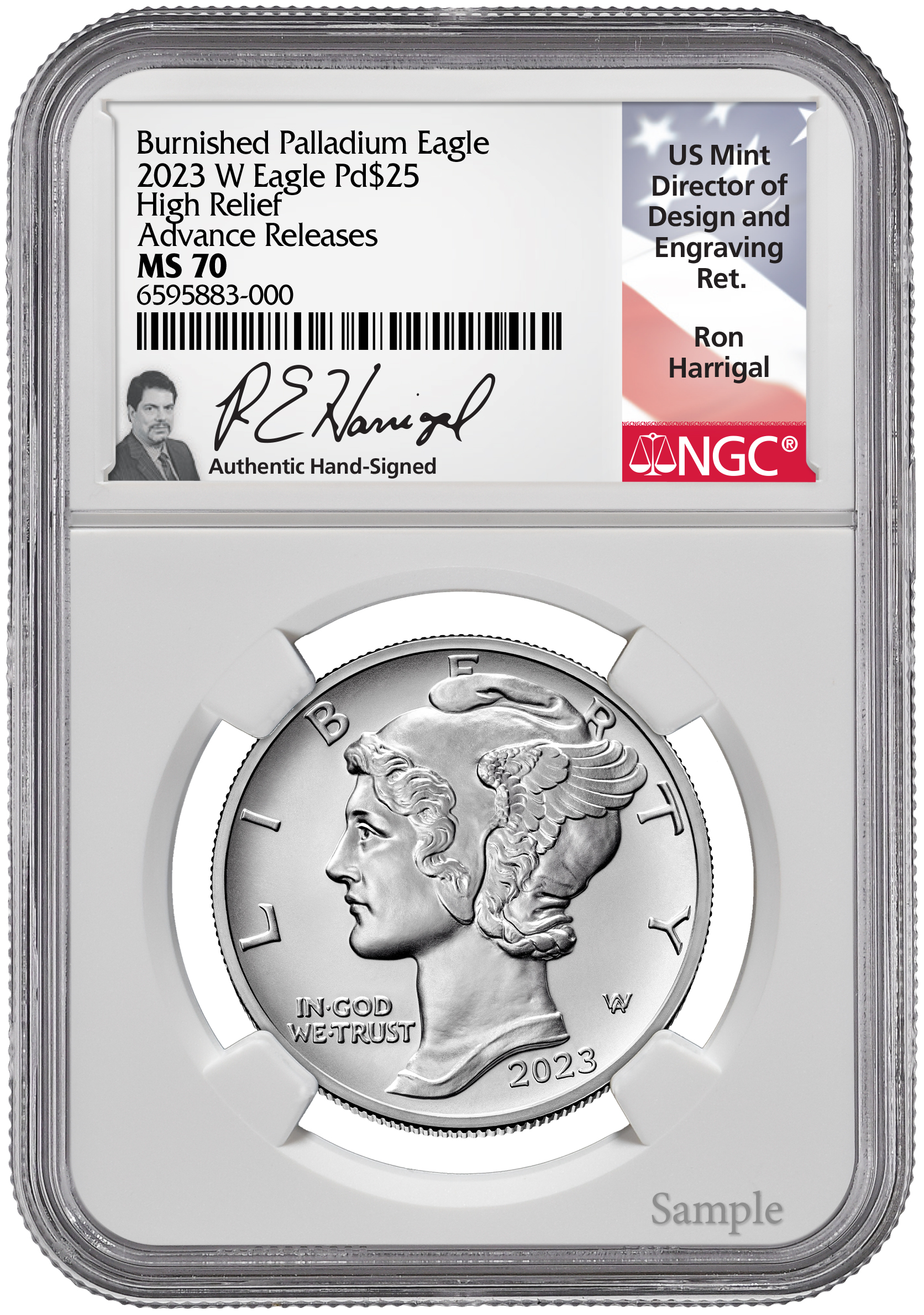 2023-W Palladium Burnished Eagle High Relief NGC MS70 | LCR Coin