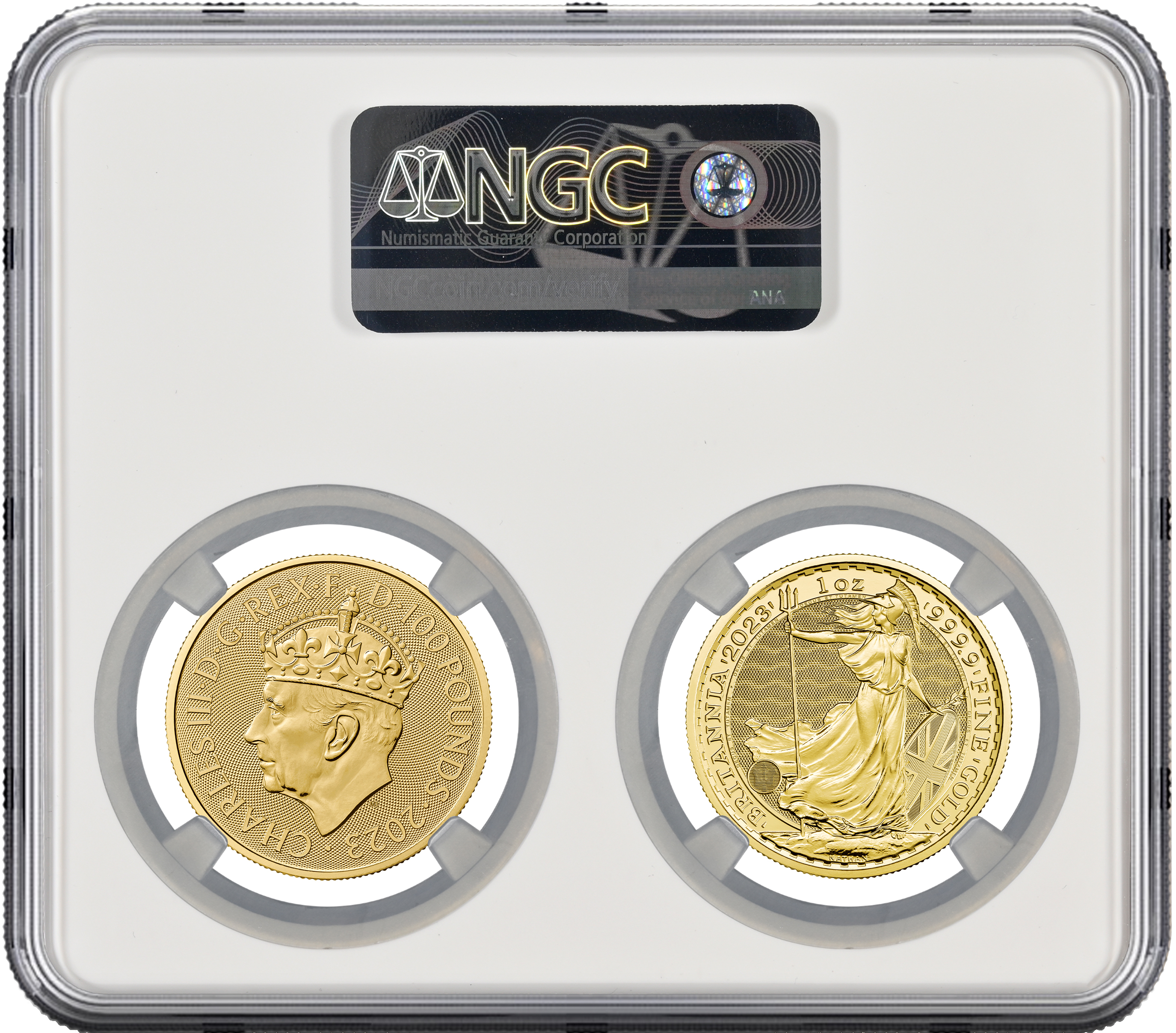 2023 G£100 King Charles III Coronation 2 Coin Set Cypher