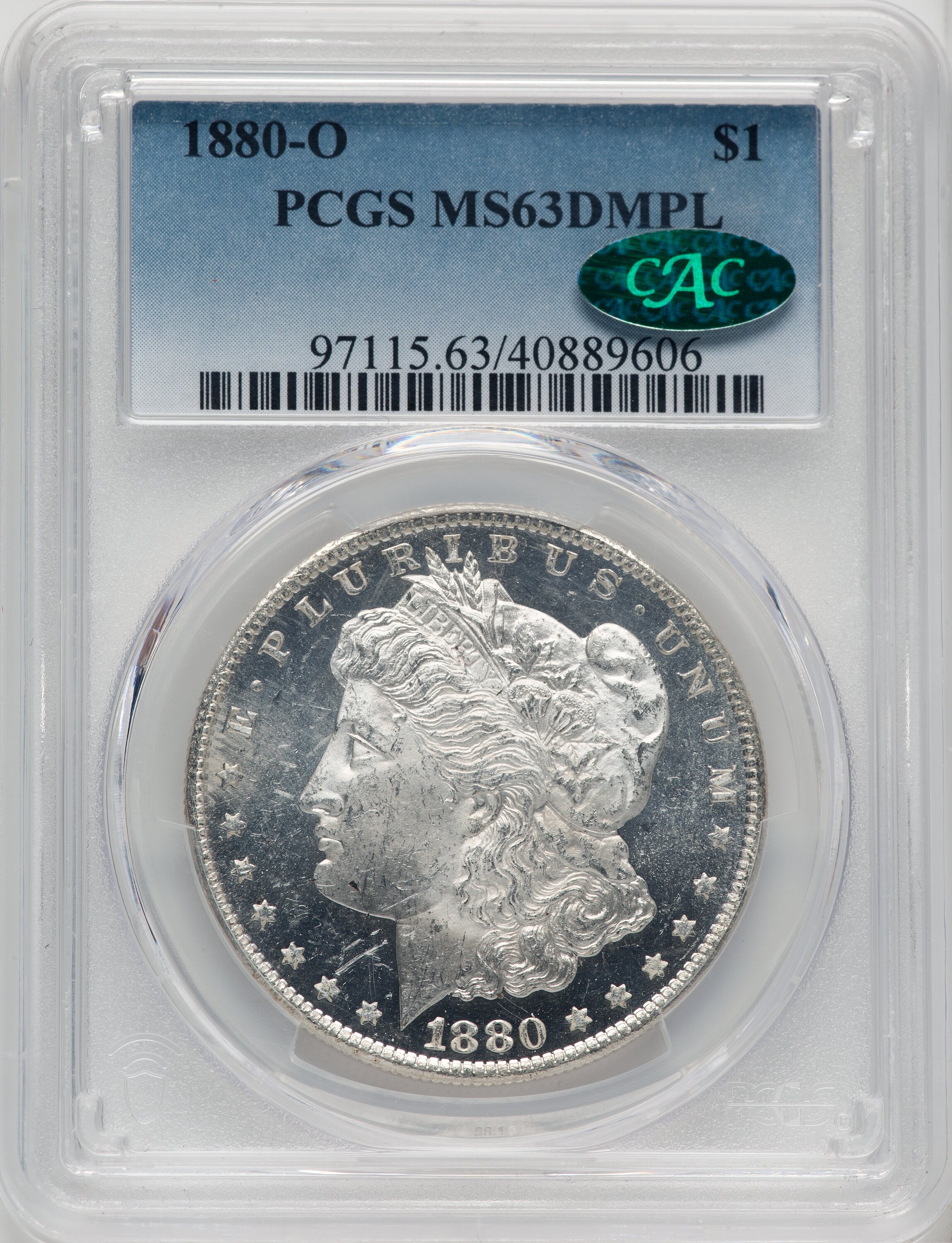 1880-O $1 DM CAC Morgan Dollar PCGS MS63 - LCR Coin
