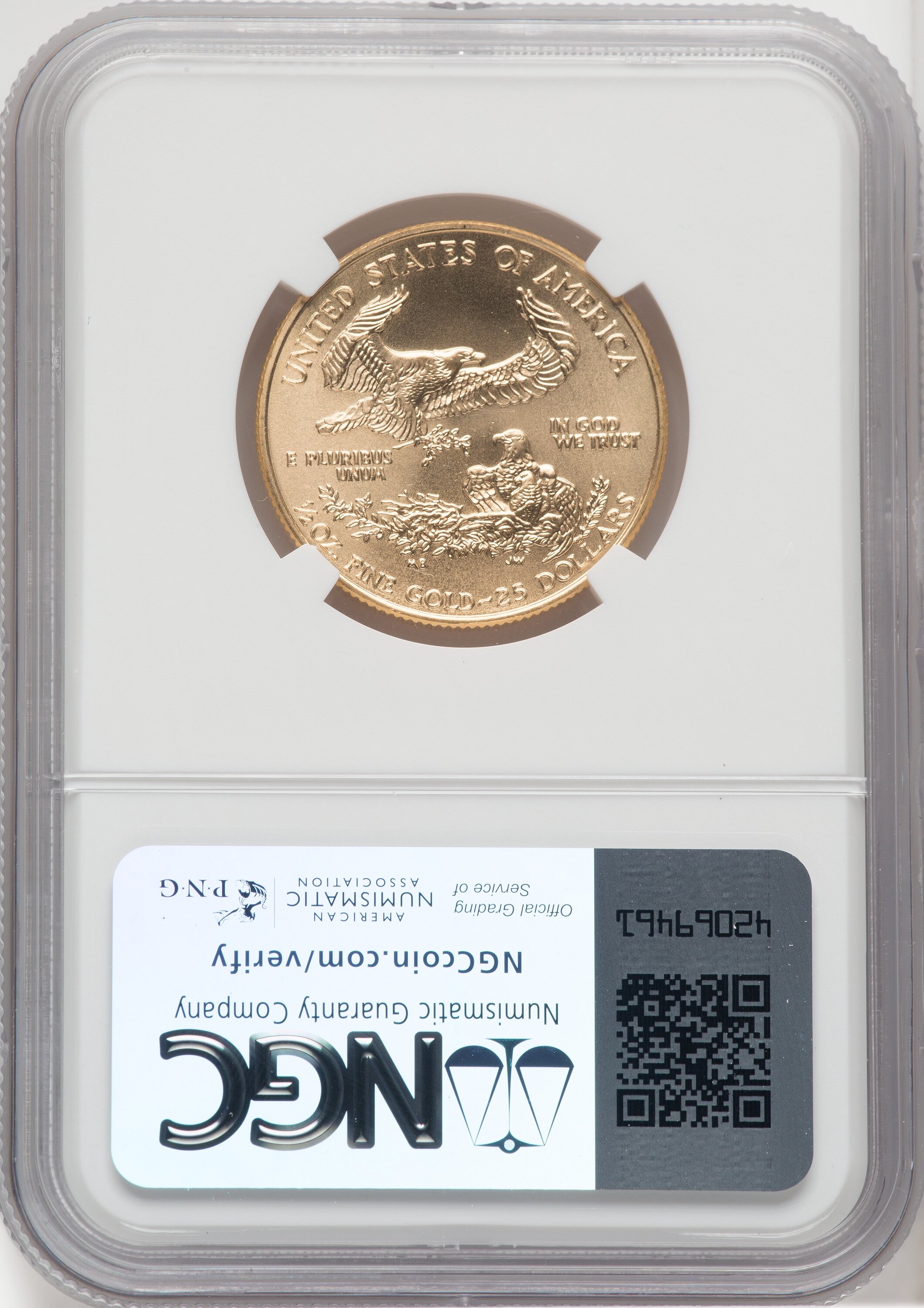 2000 $25 Half-Ounce Gold Eagle NGC MS70 - LCR Coin