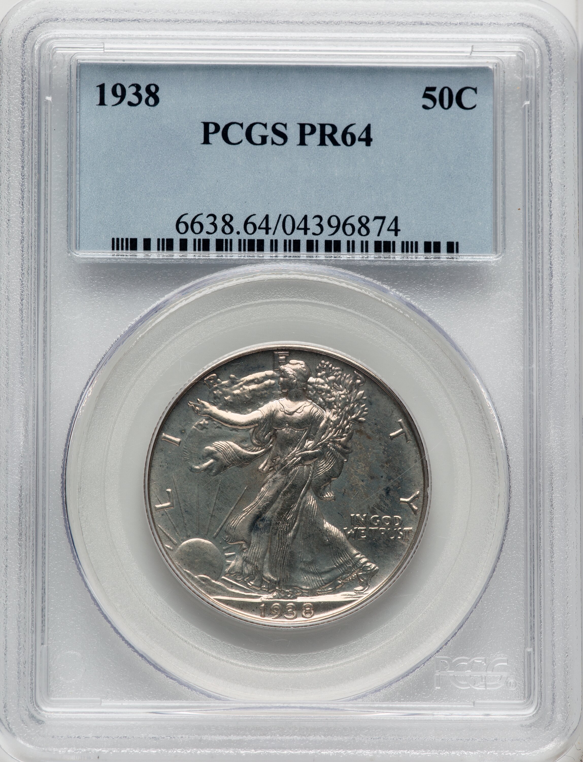 1938 50C Proof Walking Liberty Half Dollar PCGS PR64 - LCR Coin