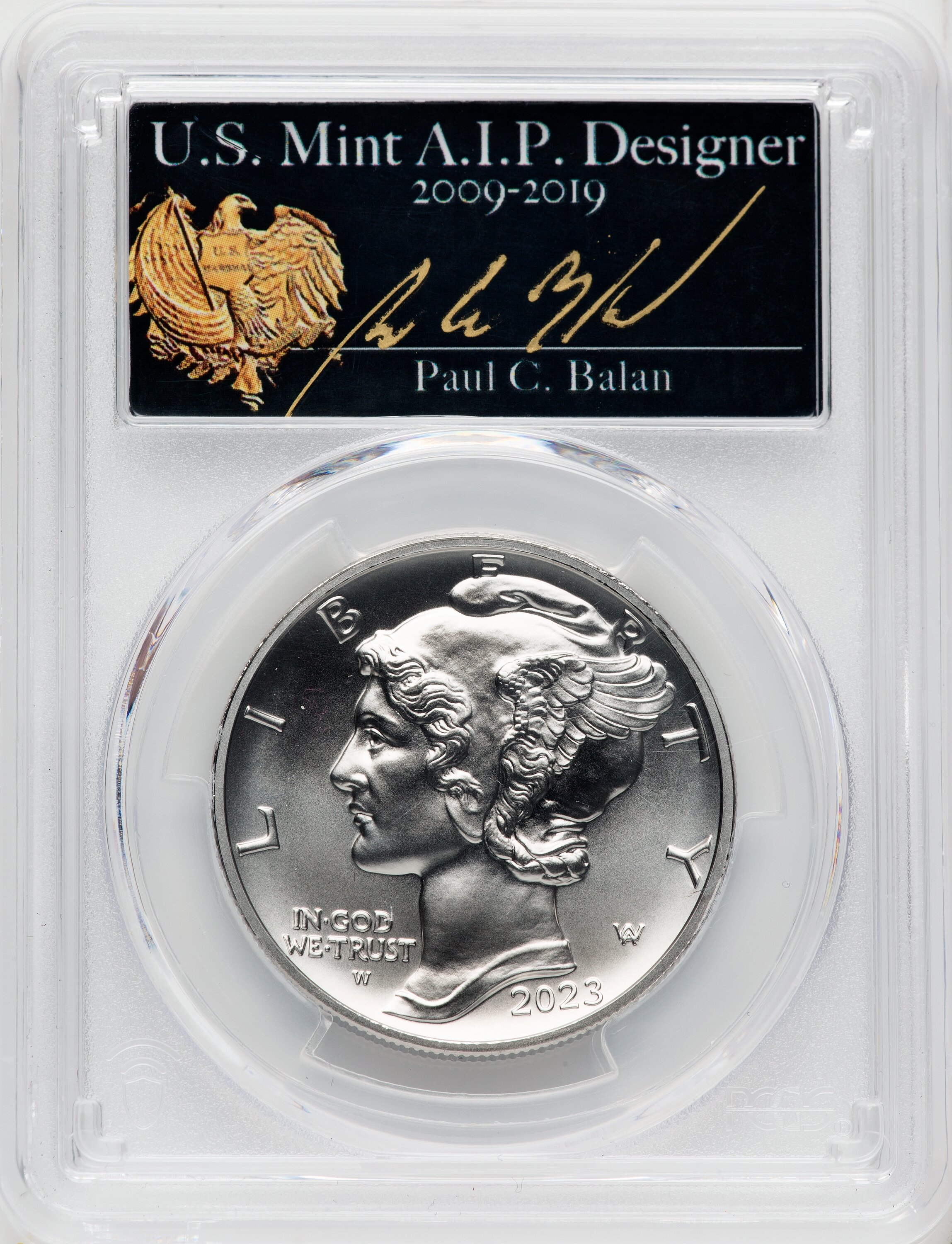 2023-W $25 Palladium Eagle First Day of Issue Paul C. Balan PCGS
