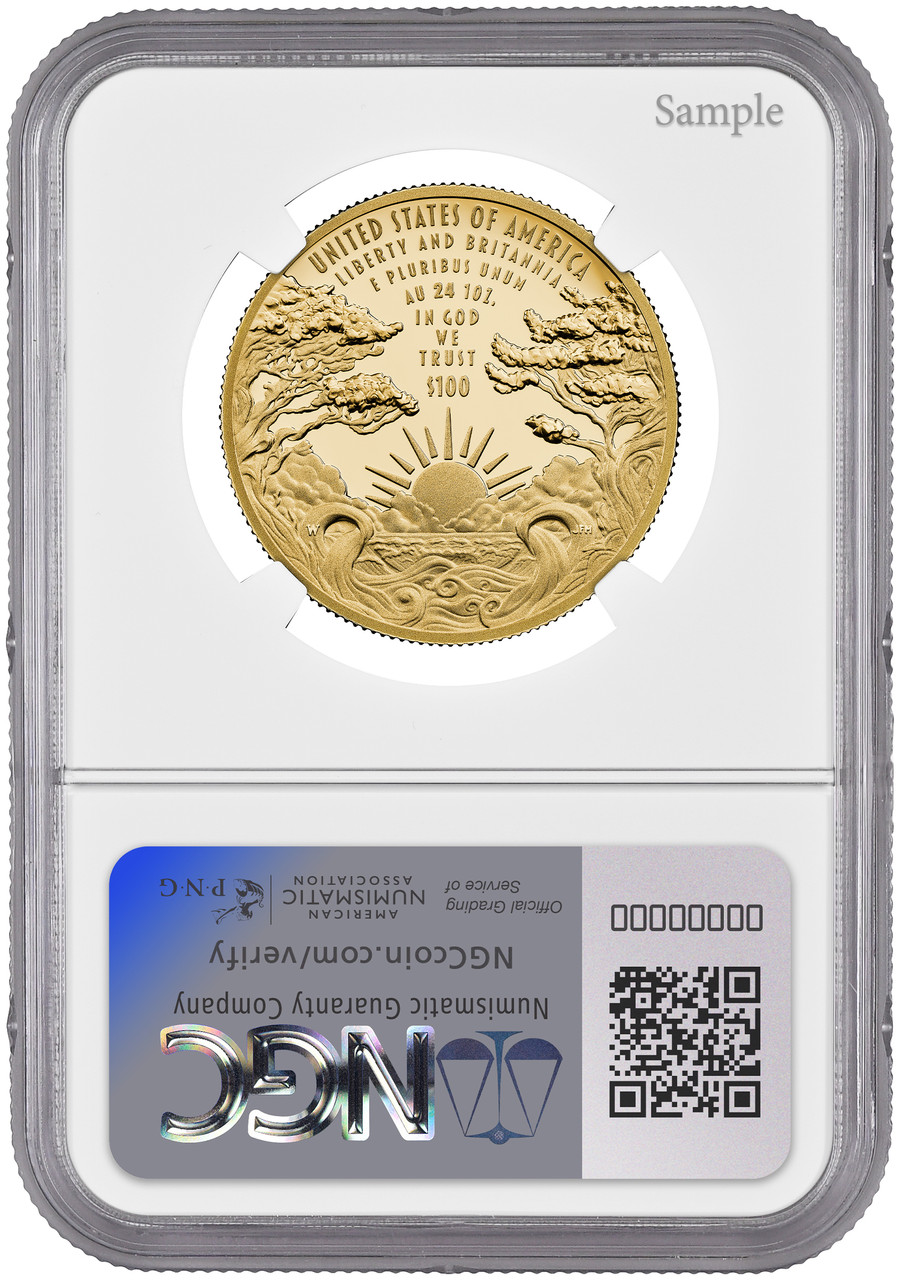 2024 W $100 Liberty & Britannia High Relief Gold Coin FDI NGC PF70