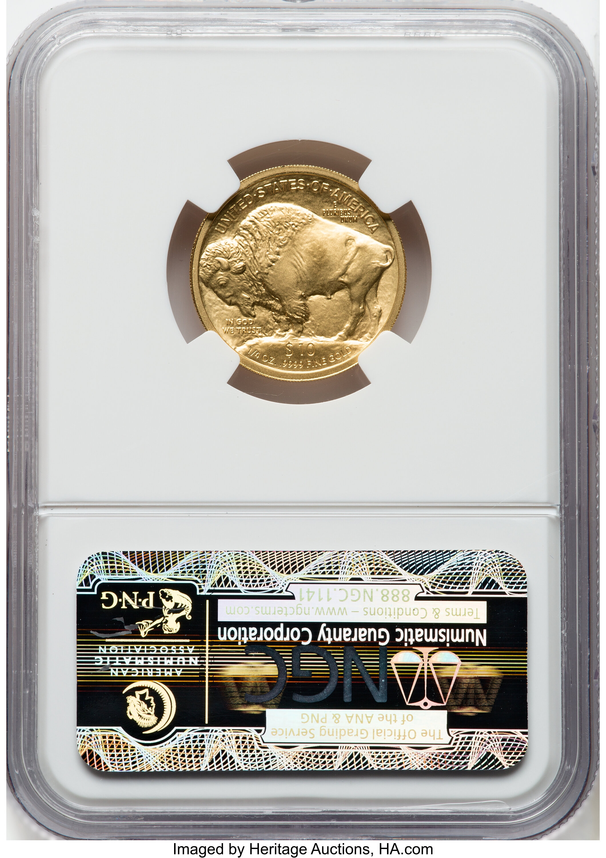2008-W $10 Quarter-Ounce Gold Buffalo NGC MS70 (770569109) - LCR Coin