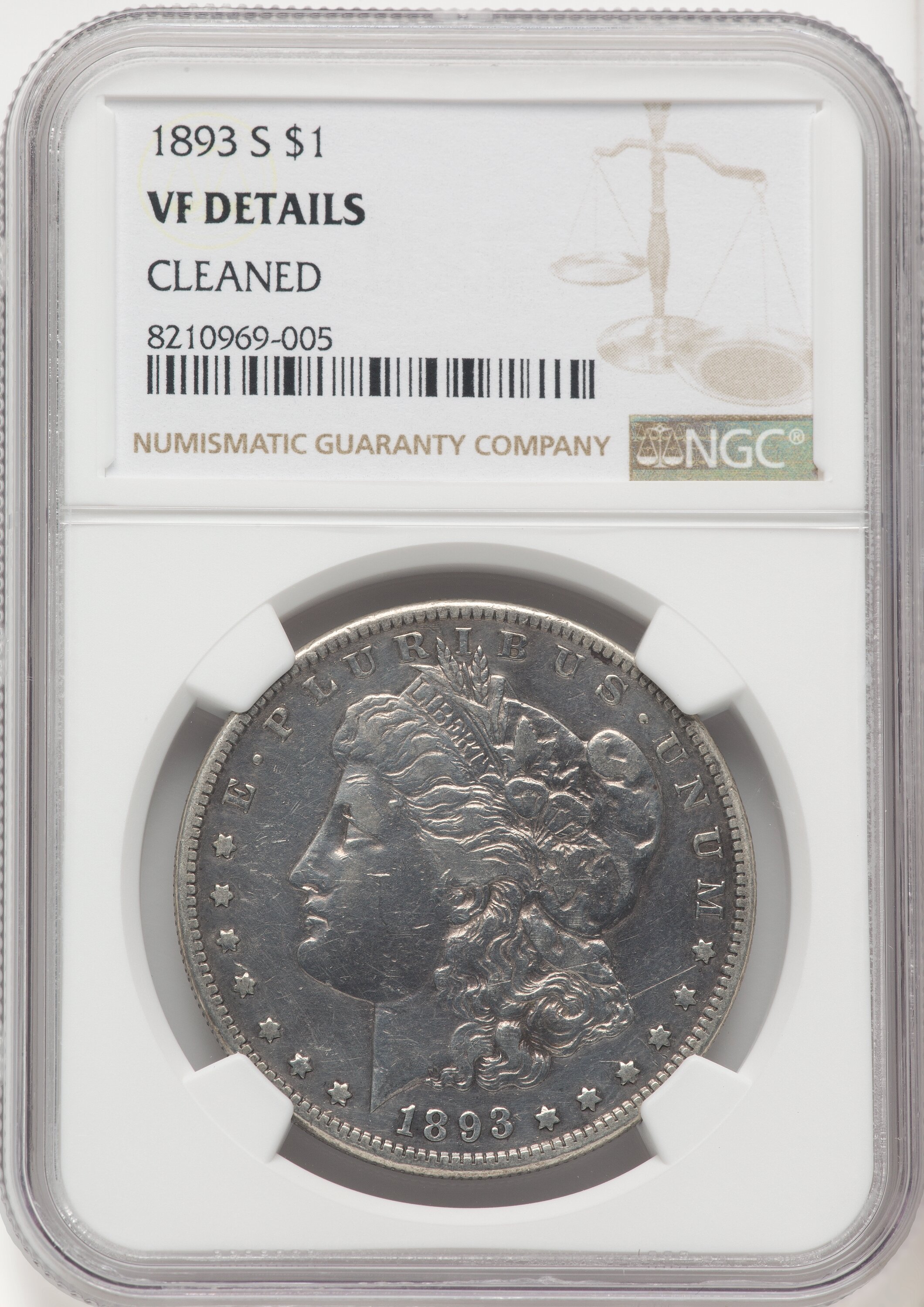 1893-S Morgan Dollar Details NGC VF20 - LCR Coin