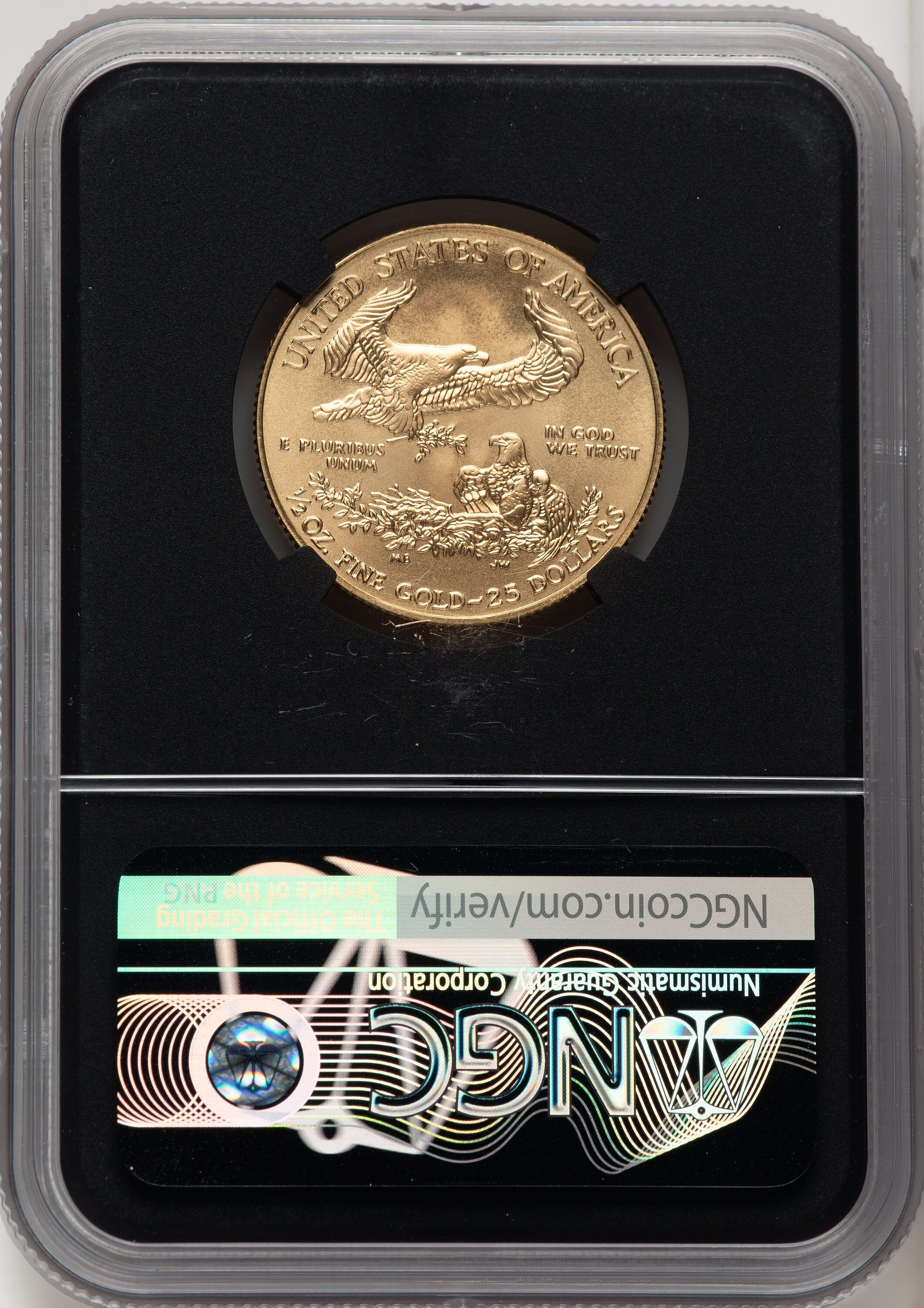 2021 $25 Half-Ounce Gold Eagle Type One First Day of Issue FDI Ed