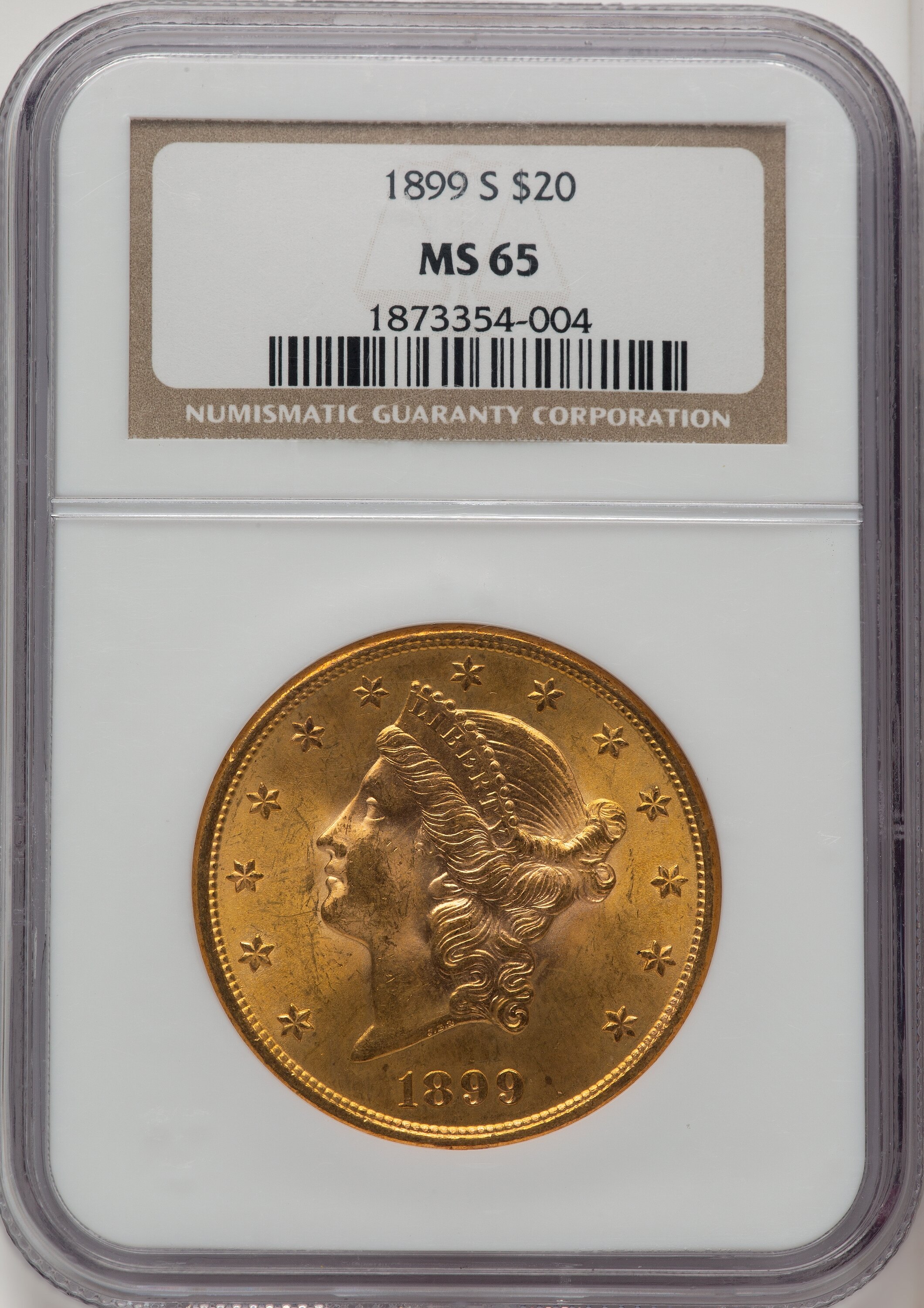 1899-S $20 Liberty Double Eagle NGC MS65 - LCR Coin