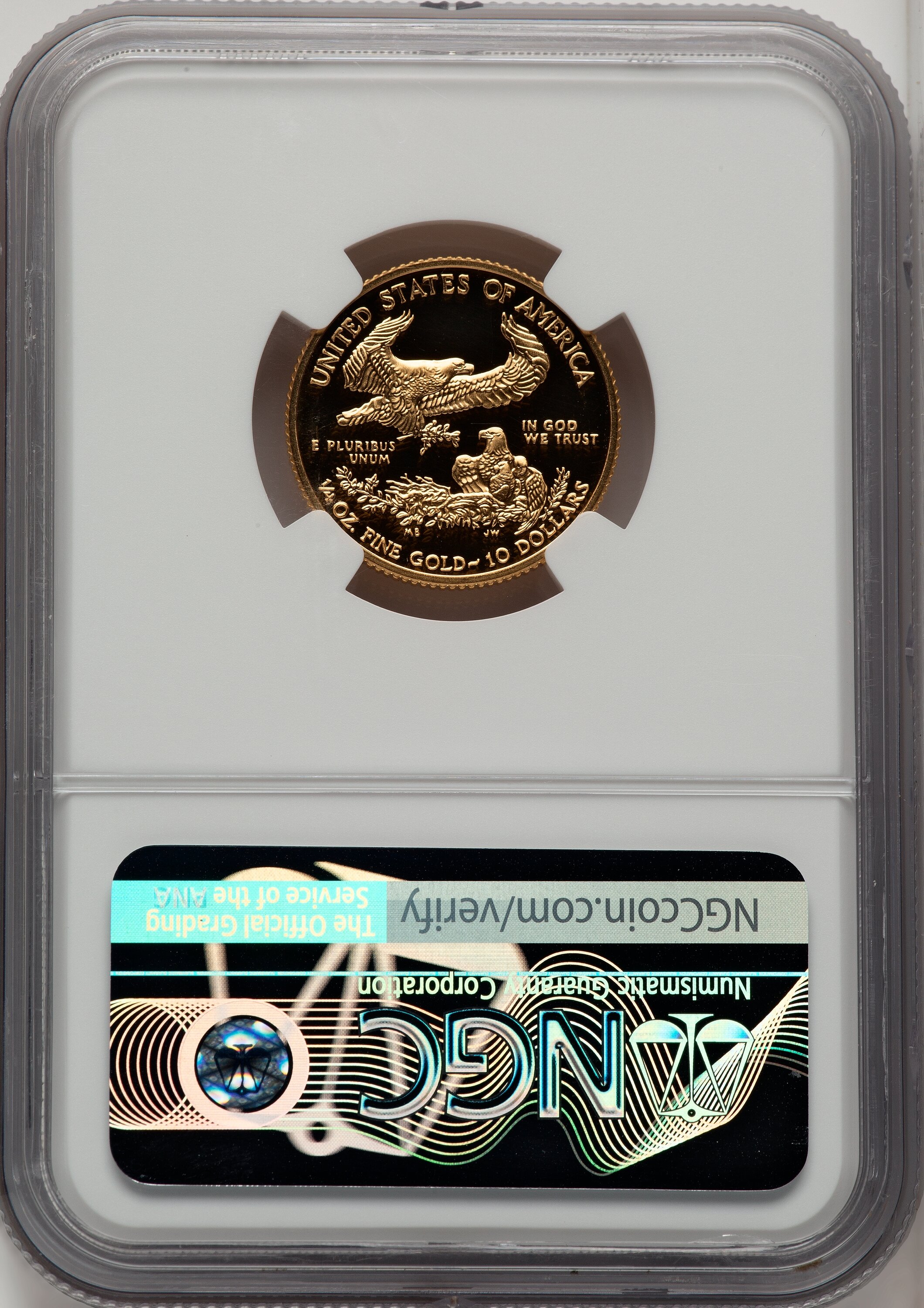 2018-W G$10 Quarter Ounce Gold Eagle Ed Moy NGC PF70 - LCR Coin
