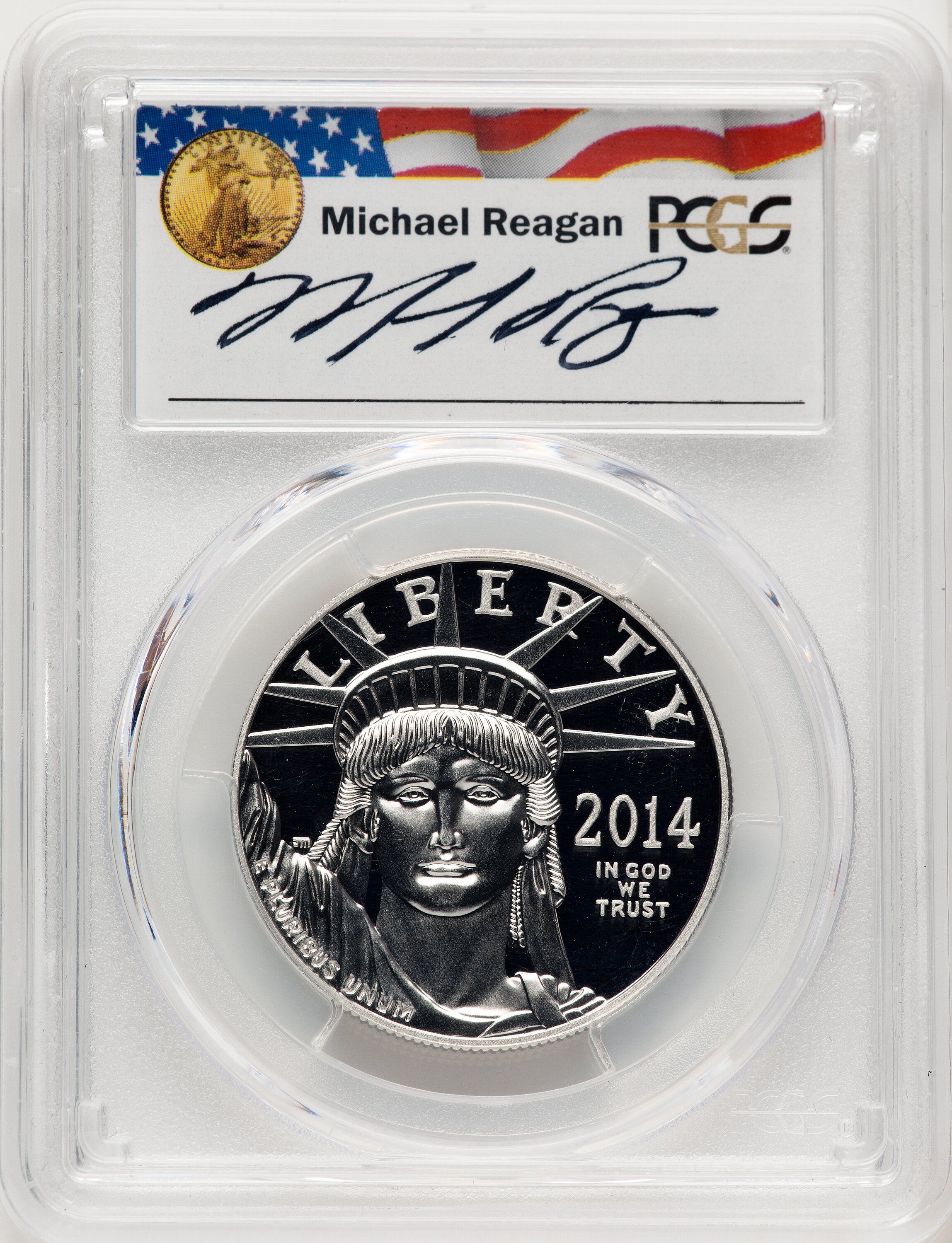 2014-W $100 One-Ounce Platinum Eagle Michael Reagan Reagan Legacy