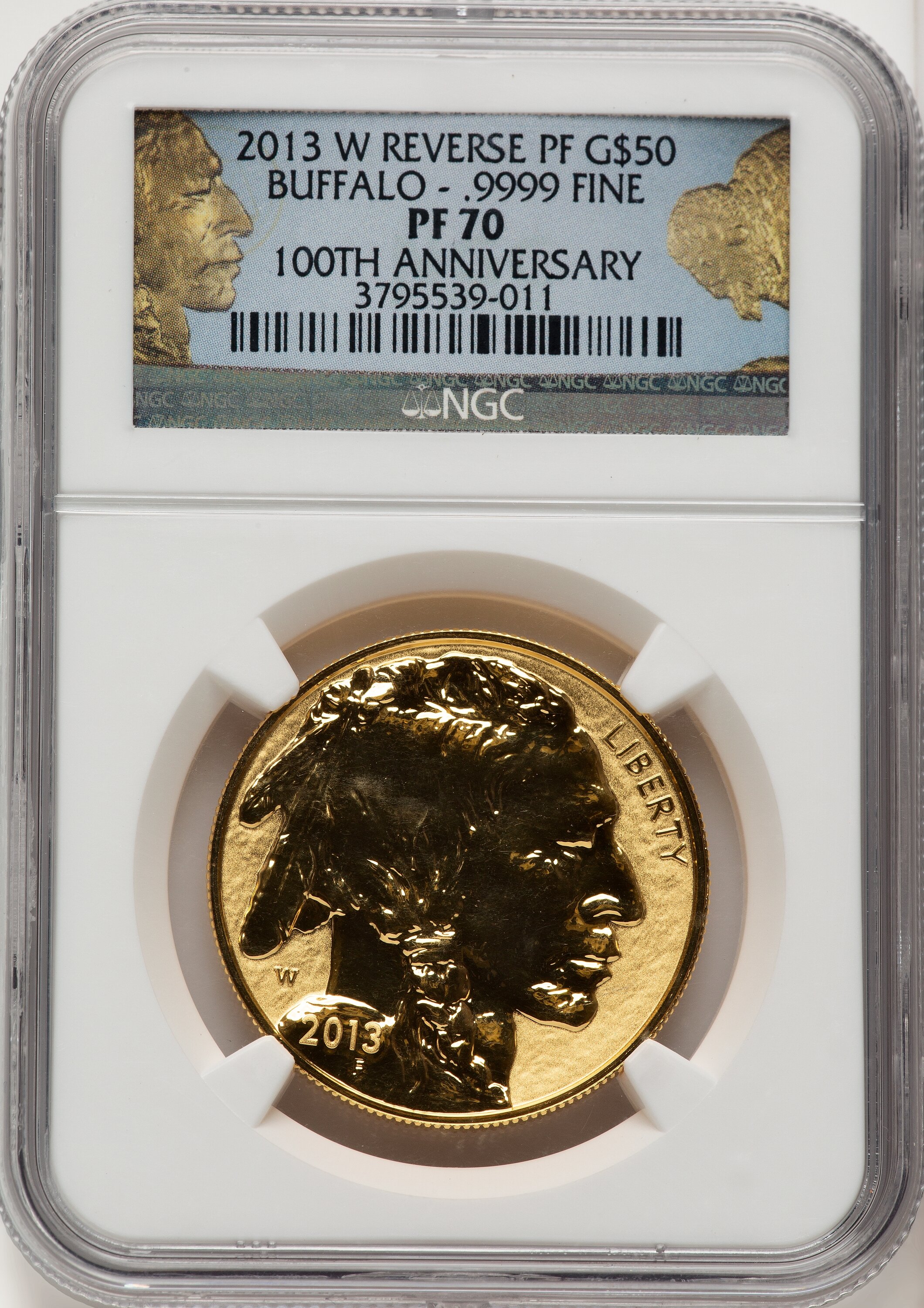 2013-W $50 Gold Buffalo Reverse Proof NGC PF70 | LCR Coin