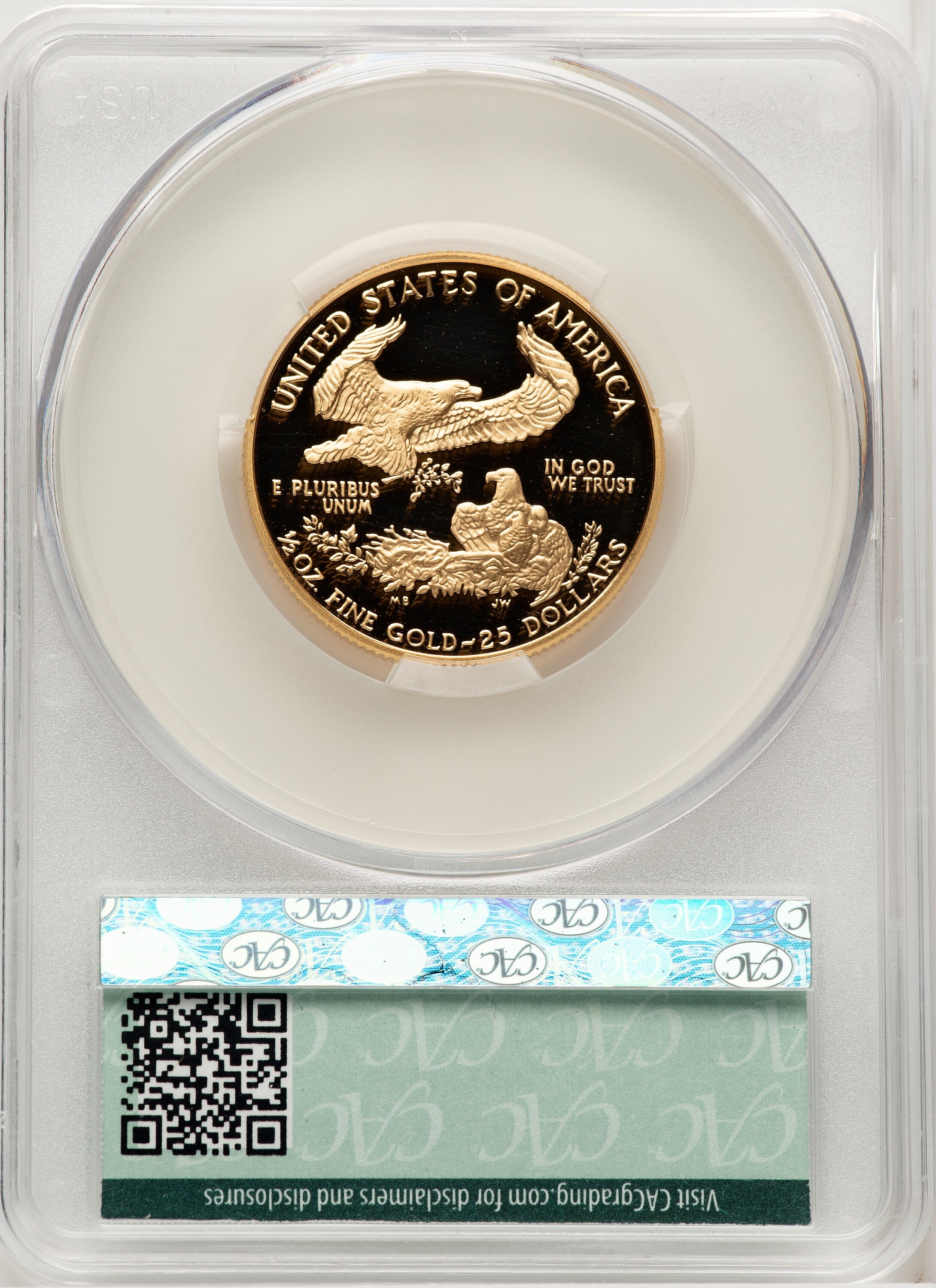 1993-P $25 Half-Ounce Gold Eagle CACG PR70 - LCR Coin