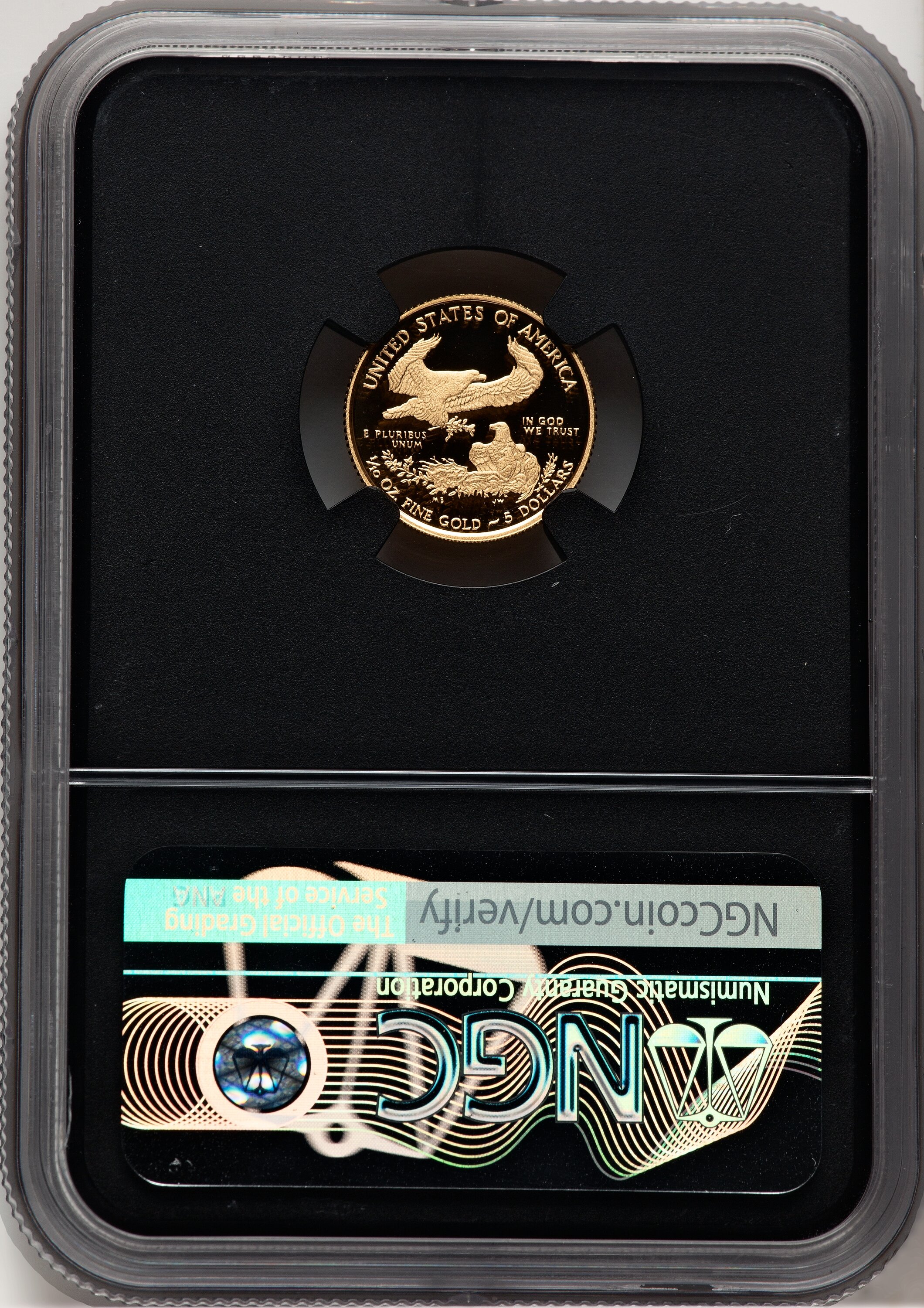 2020-W $5 One-Tenth Ounce Gold Eagle Miles Standish NGC PF70 - LCR
