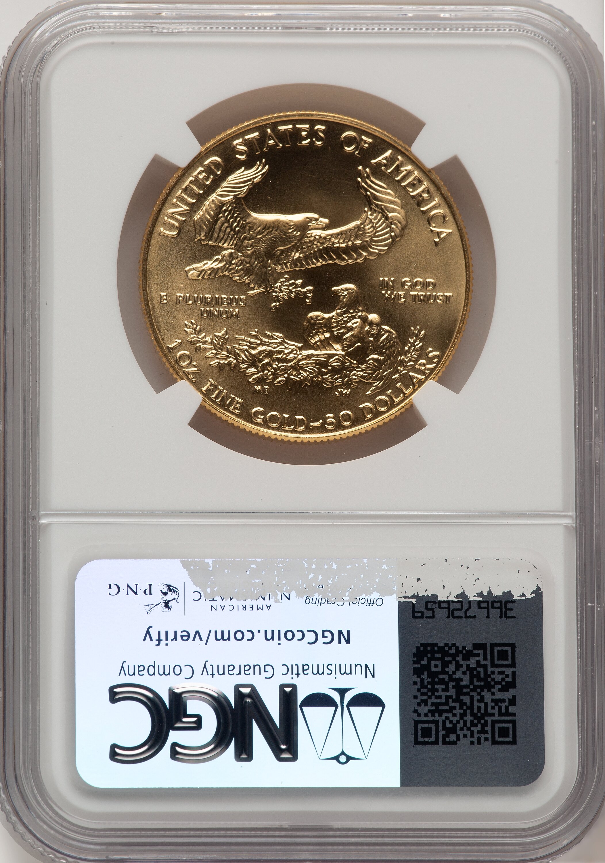 1988 $50 One-Ounce Gold Eagle Brown Label NGC MS70 - LCR Coin