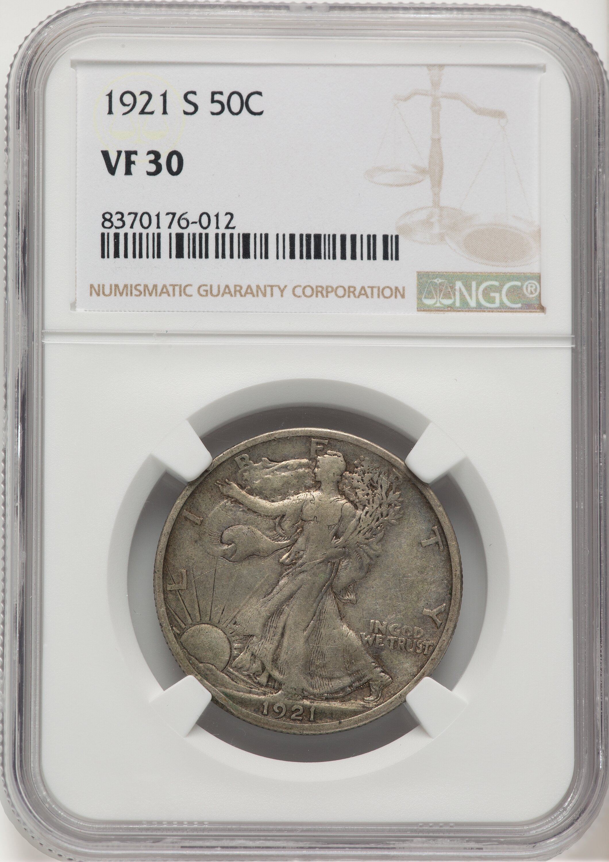 1921-S 50C Walking Liberty Half Dollar NGC VF30 (776677009) - LCR Coin