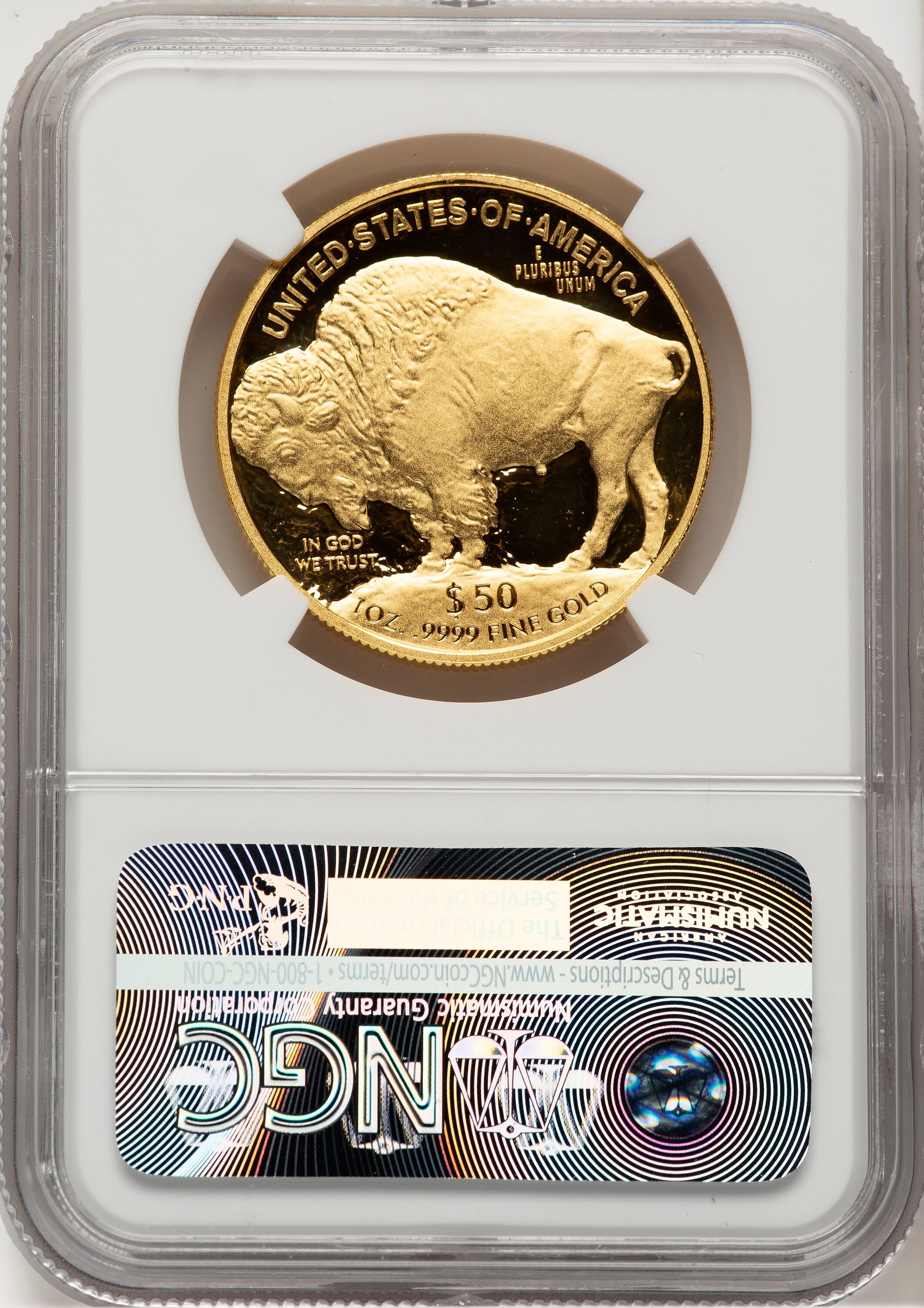 2016-W $50 One-Ounce Gold Buffalo 10th Anniversary NGC PF70 - LCR Coin