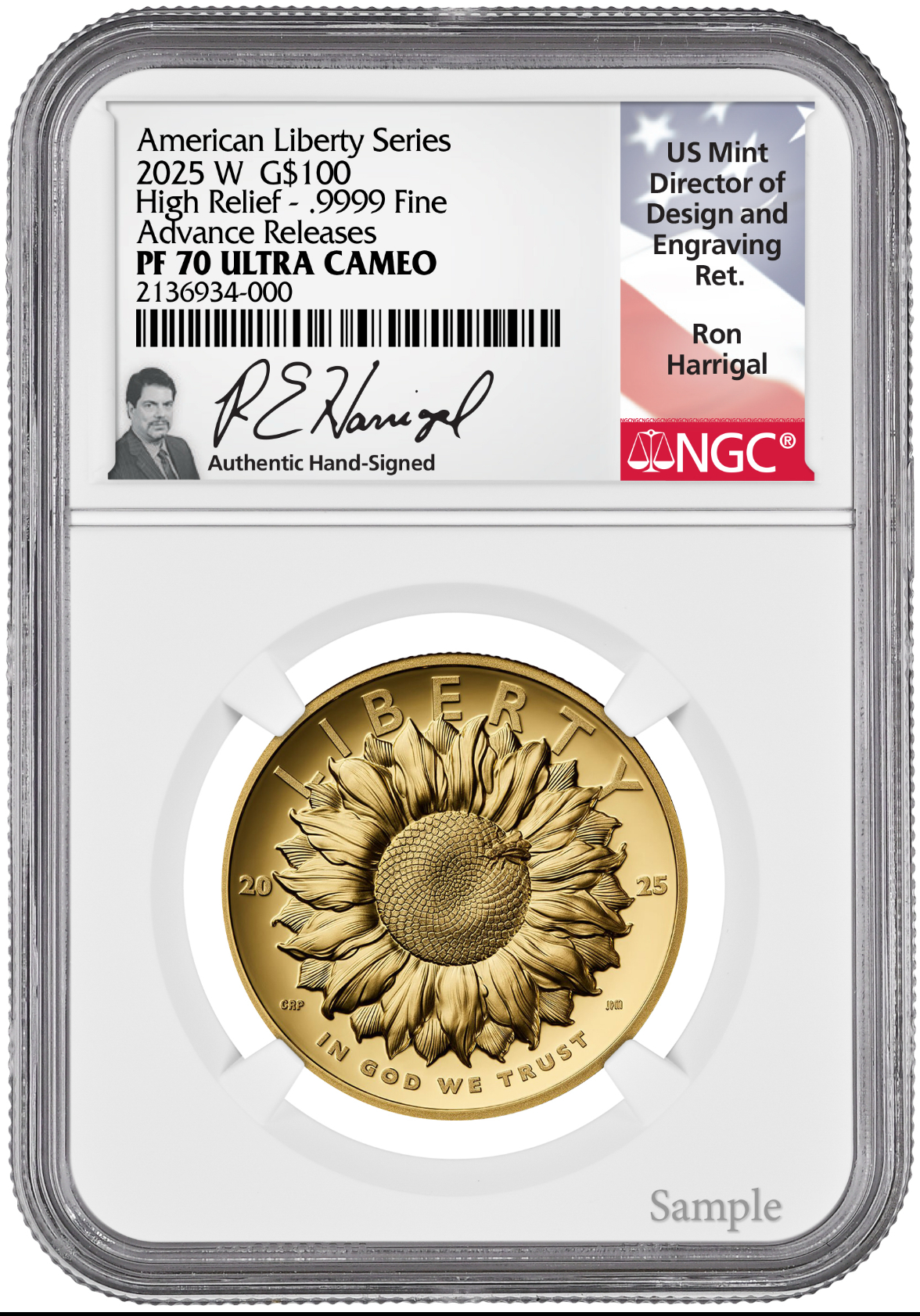 100%正規品4XL新品リミテッド2025ゴールドコレクションGOLDフリーマン 2025-W American Liberty Series Gold High Relief AR NGC PF70