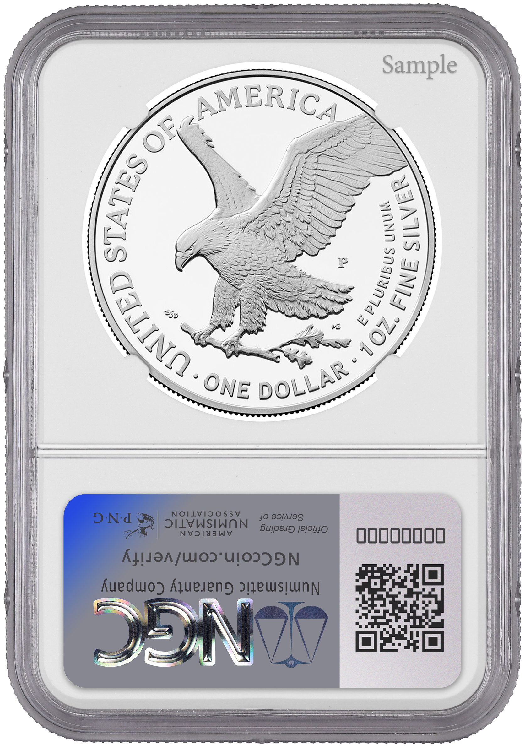 2025-P Silver Eagle 250th Anniv U.S. Marines Privy FDI NGC PF70