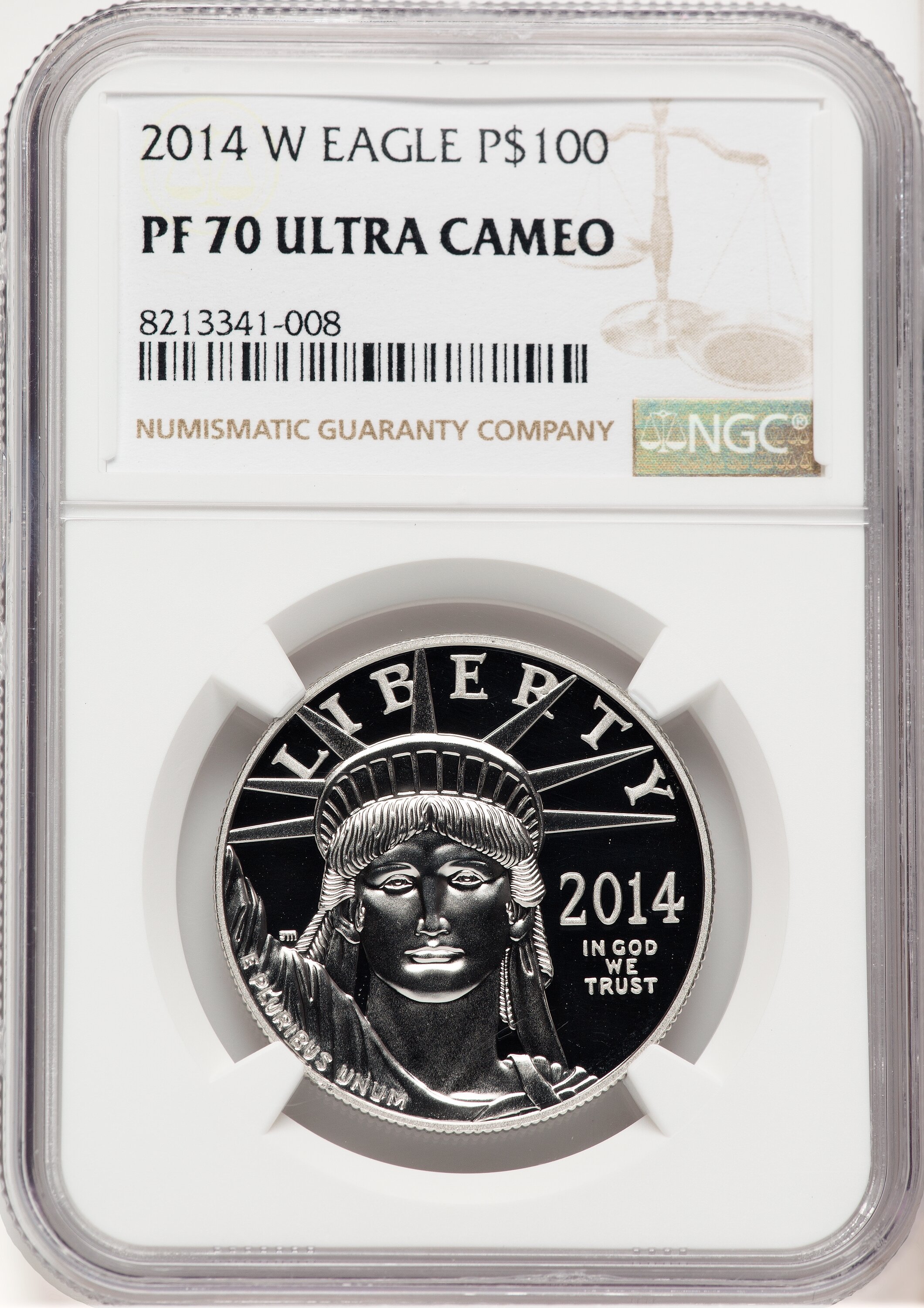 2014-W Proof Platinum Eagle 1 oz Brown Label NGC PF70 - LCR Coin