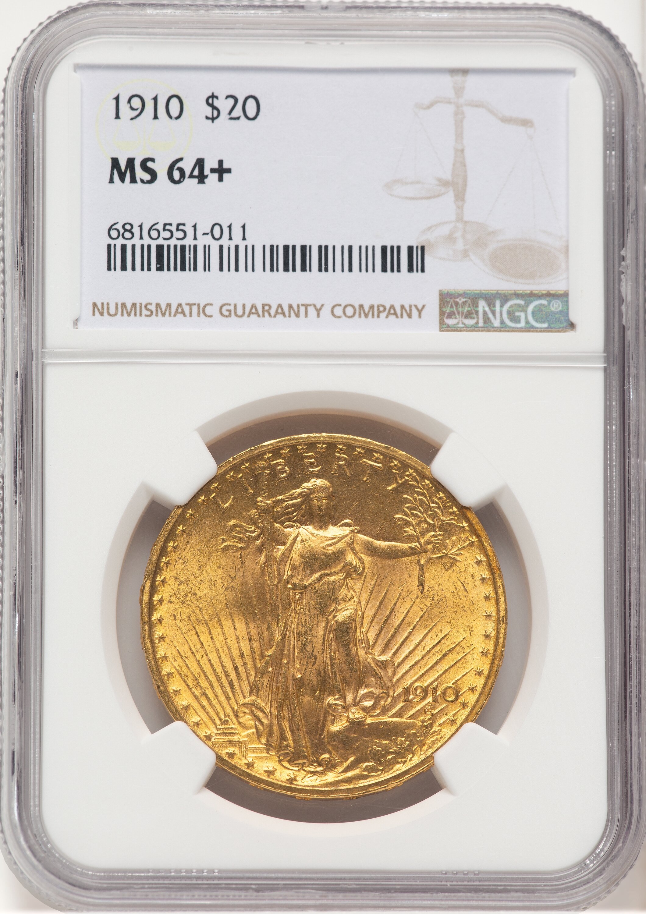 その他 Crown of Providence CF 1910 $20 Saint-Gaudens Double Eagle NGC MS64+ - LCR Coin