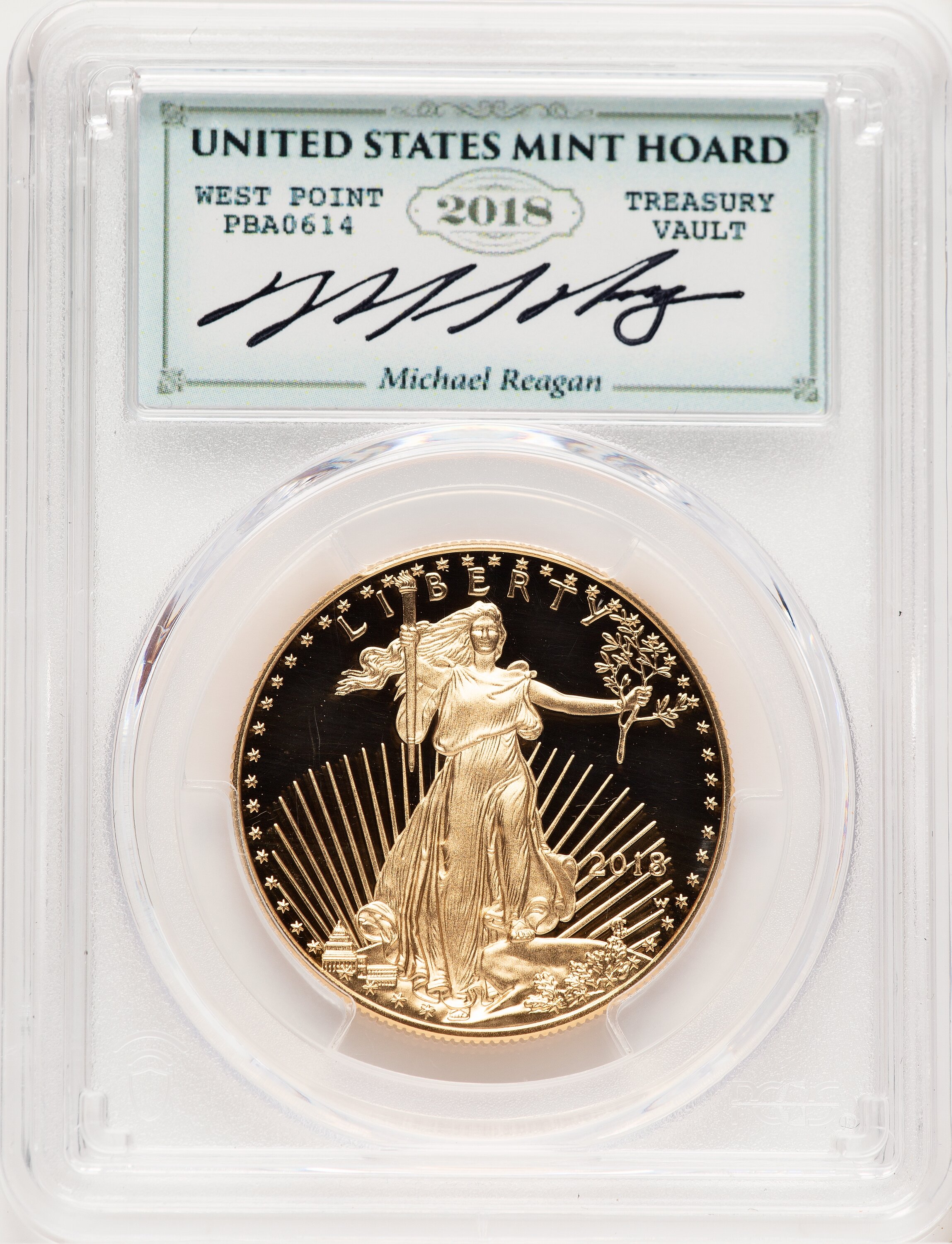 2018-W Proof Gold Eagle 1 oz WP Mint Hoard Reagan Legacy Series