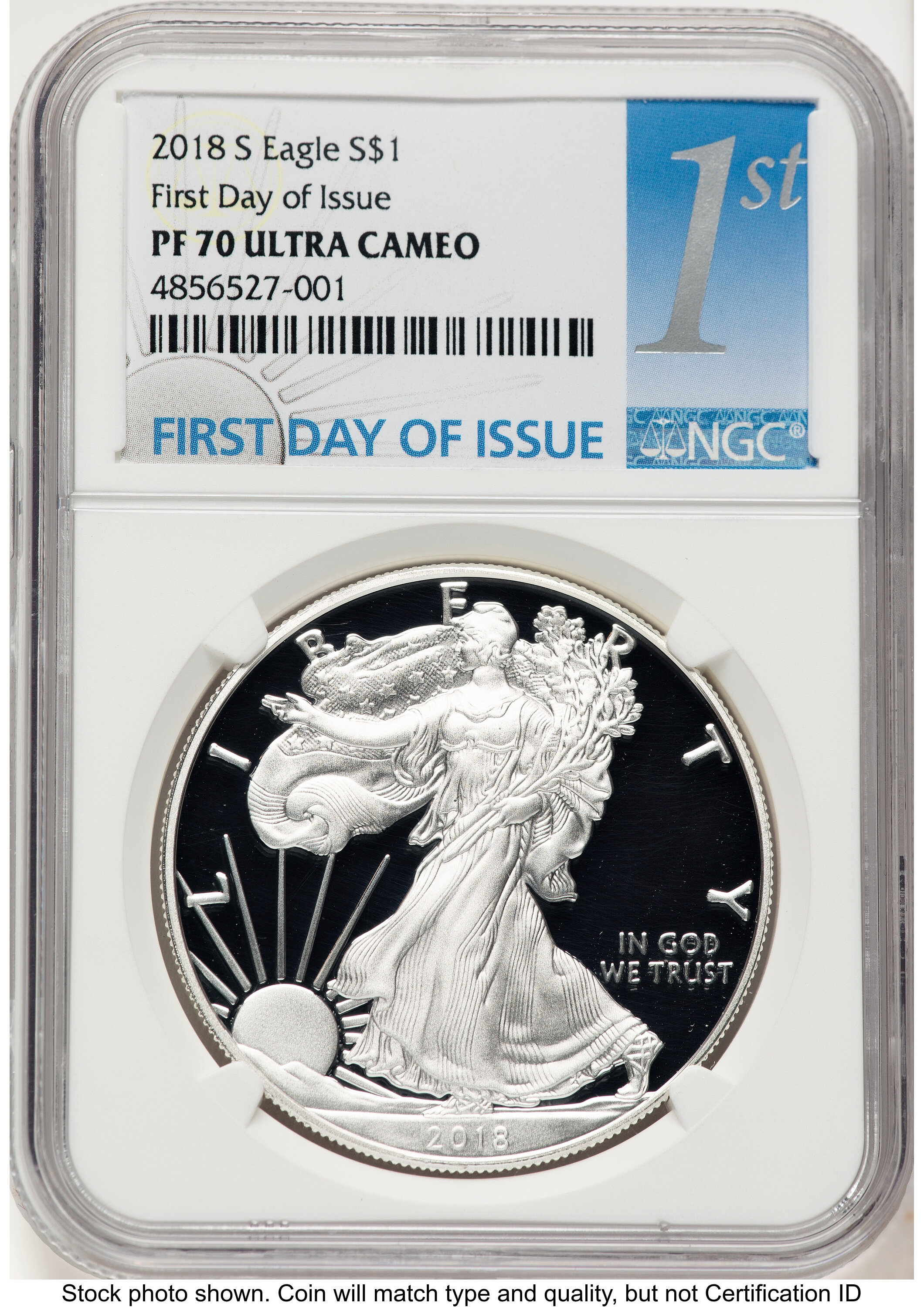 2018-S Proof Silver Eagle 1 oz FDI 1ST NGC PF70 - LCR Coin