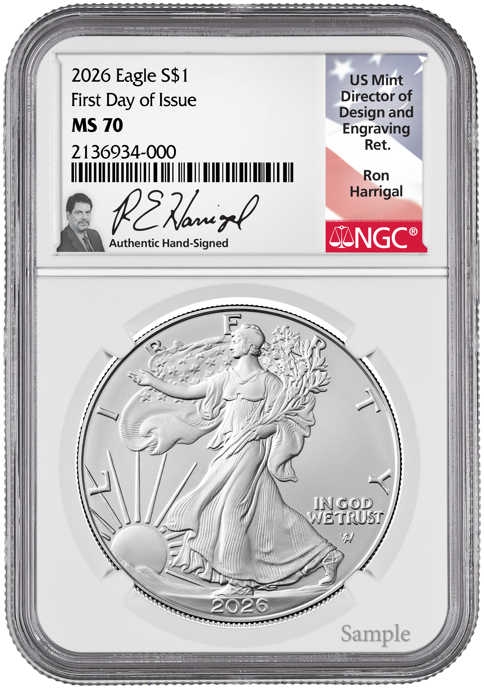 2026 American Silver Eagle First Day of Issue NGC MS70 | LCR Coin