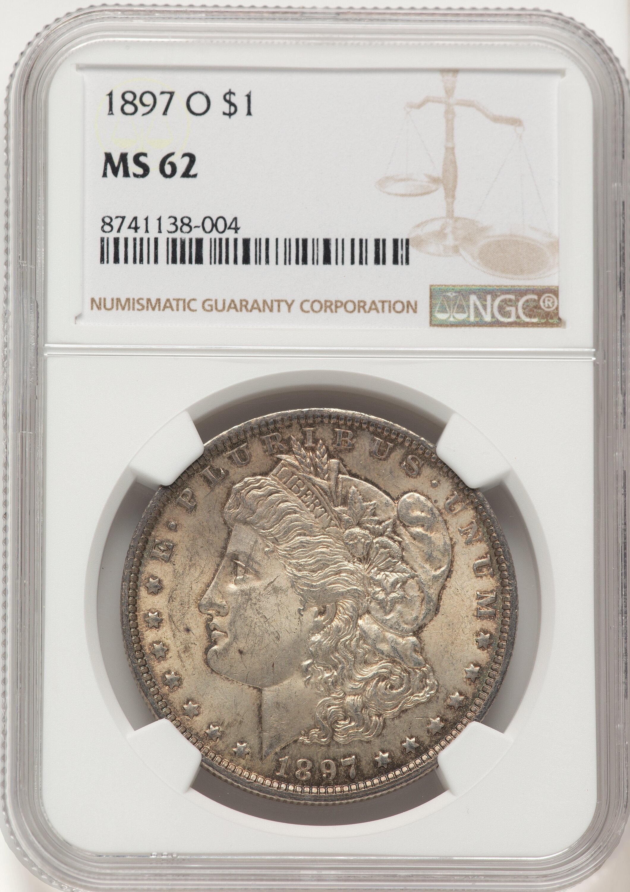 1897-O Brown Label Morgan Dollar NGC MS62 - LCR Coin