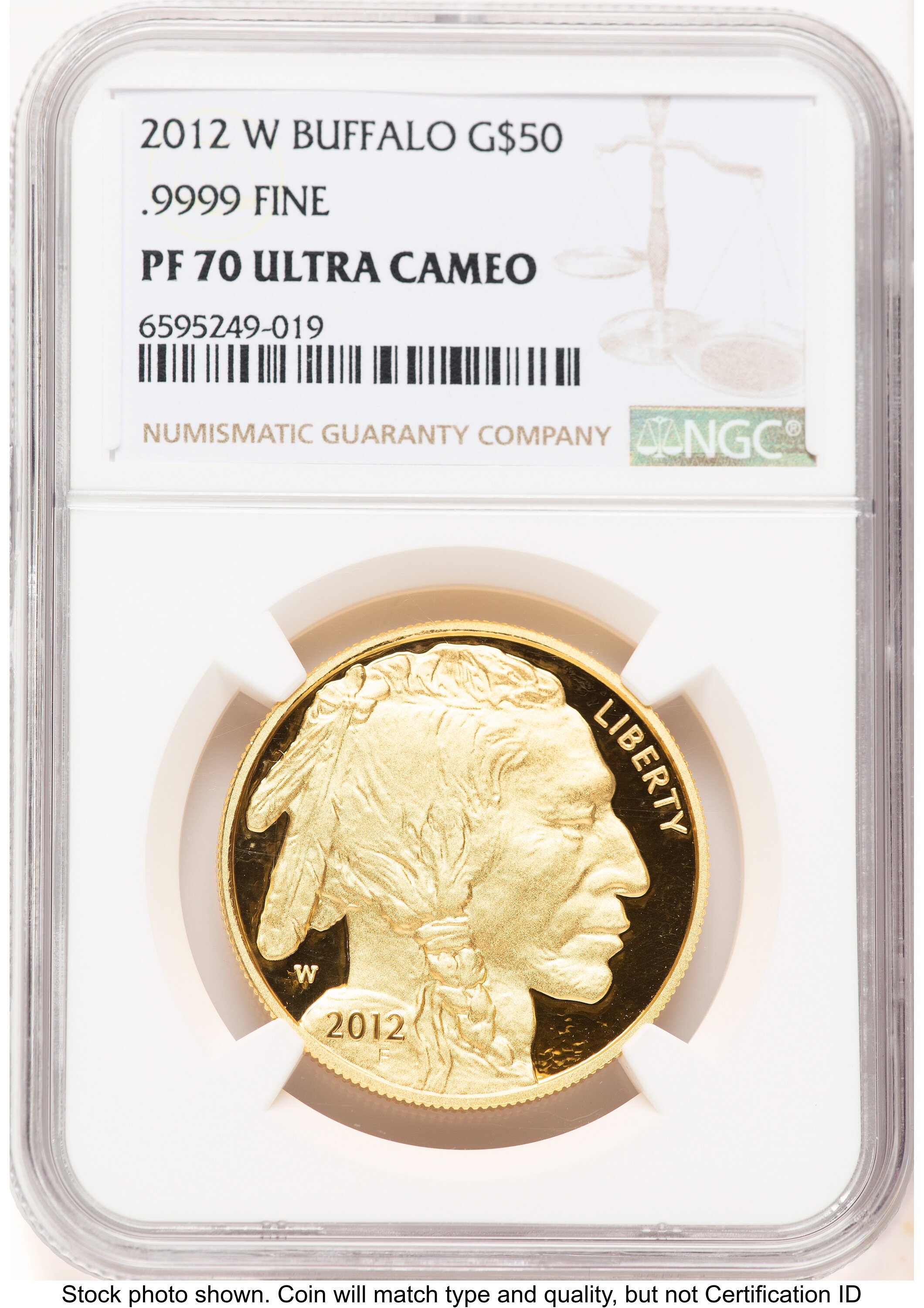 2012-W Proof Gold Buffalo 1 oz Brown Label NGC PF70 (784474009
