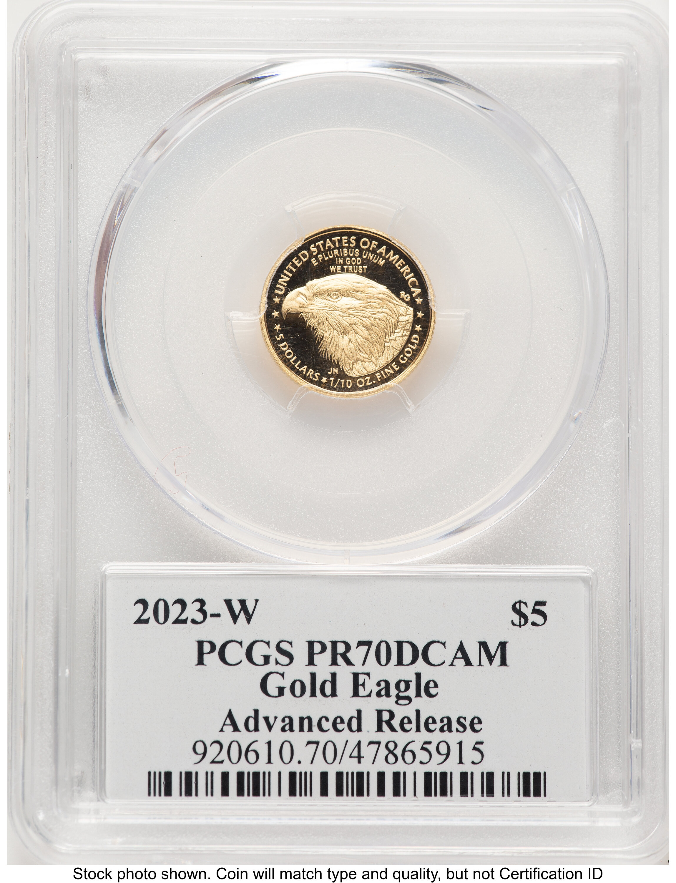 2023-W Proof Gold Eagle 1/10 oz AR David Hall PCGS PR70 (784048007