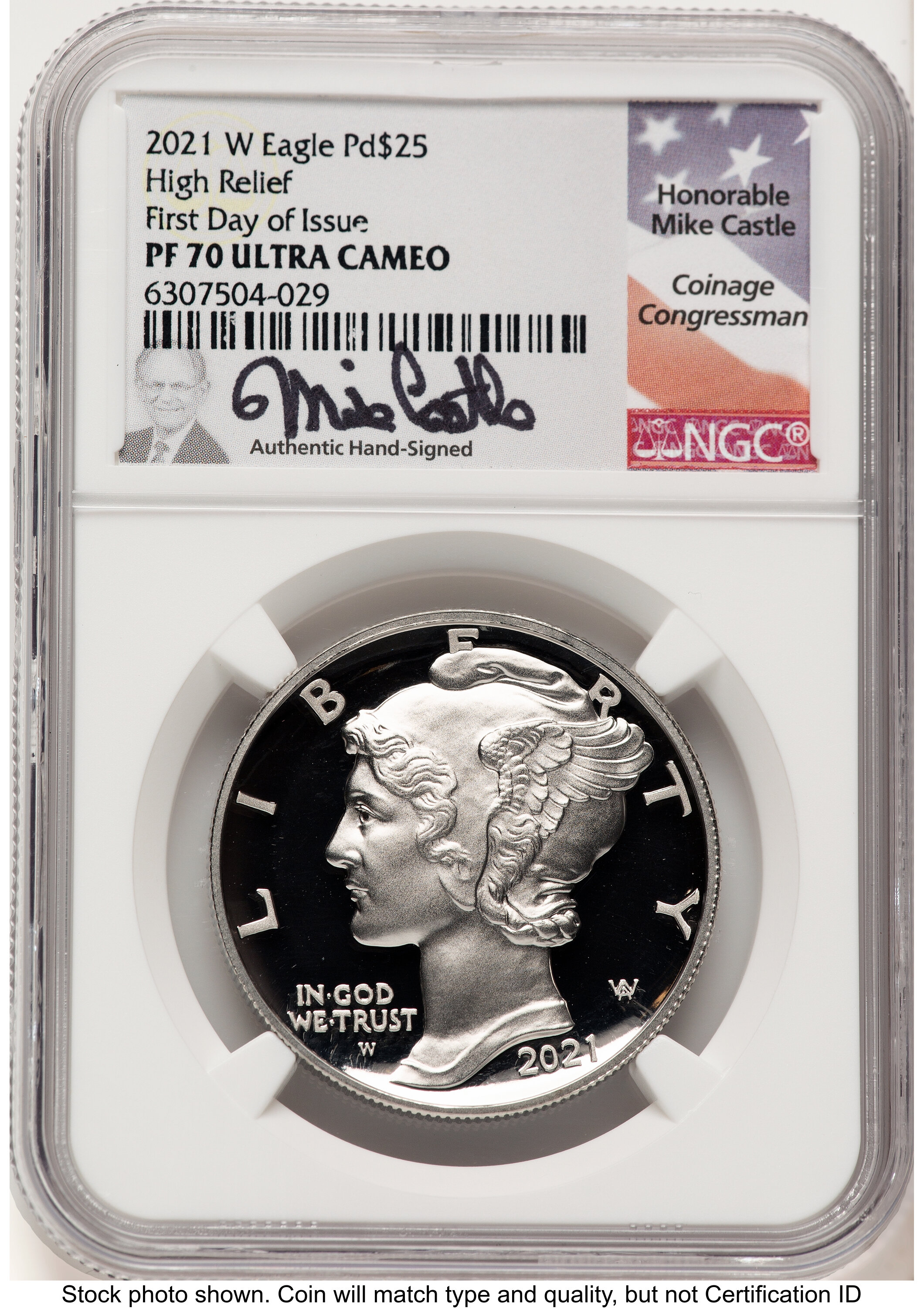 2021-W Palladium Eagle 1 oz FDI Mike Castle NGC PF70 (775747038
