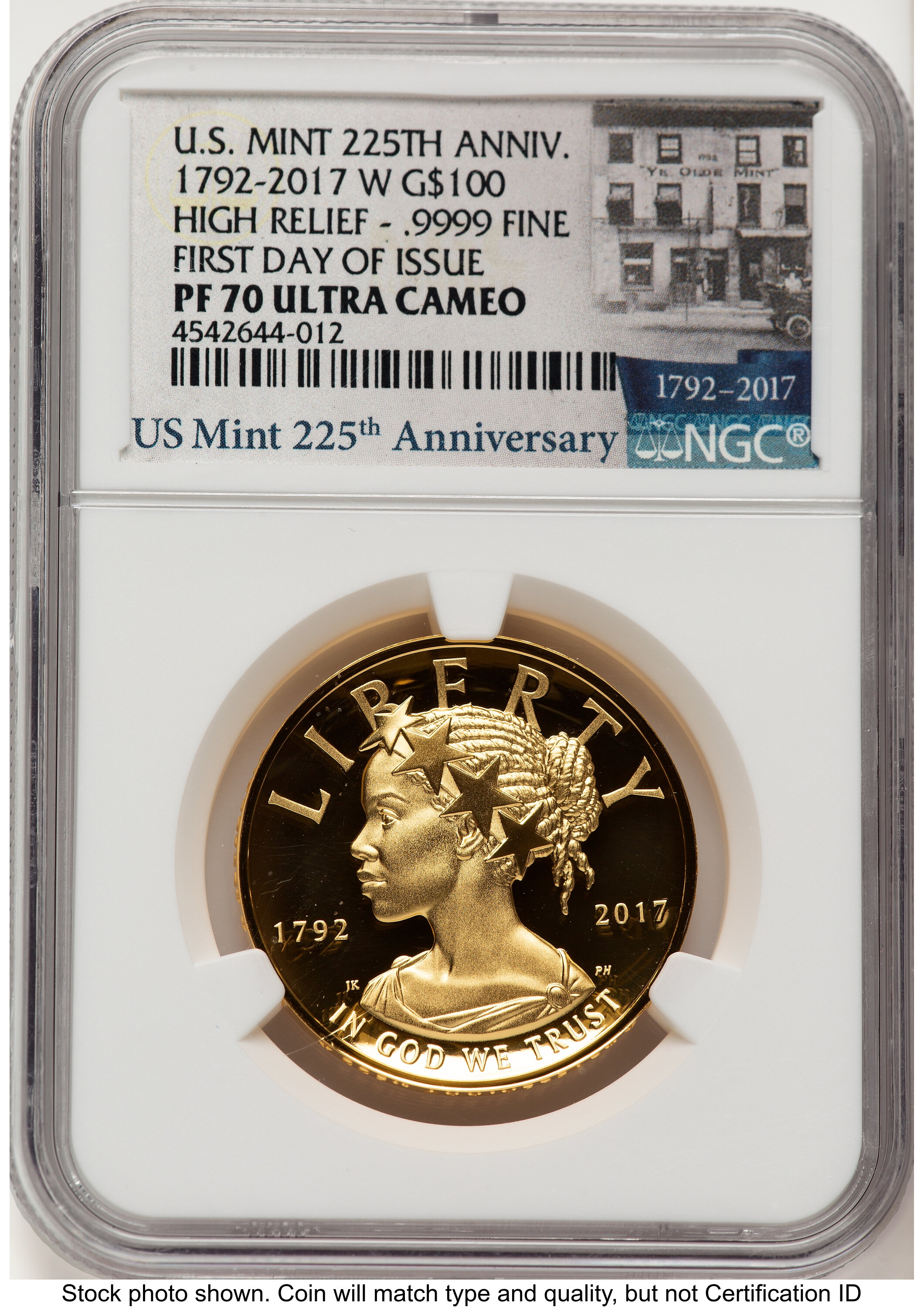 2017-W G$100 American Liberty High Relief FDI 225th Anniversary