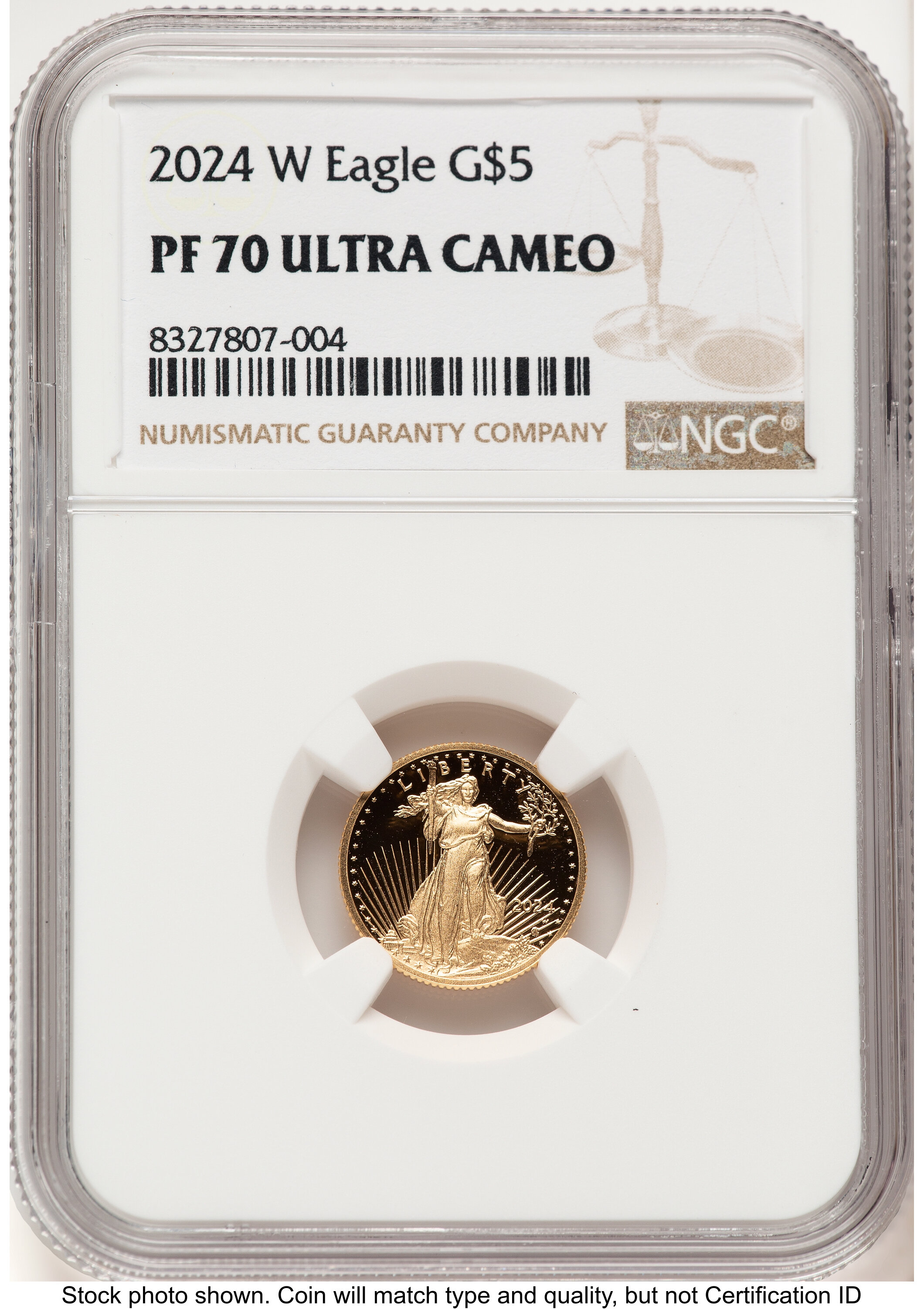 2024-W Proof Gold Eagle 1/10 oz Brown Label NGC PF70 (770300002