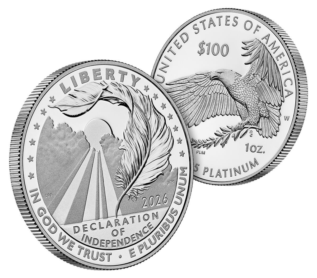 2026-W $100 Platinum Eagle Declaration of Independence Canon FDI