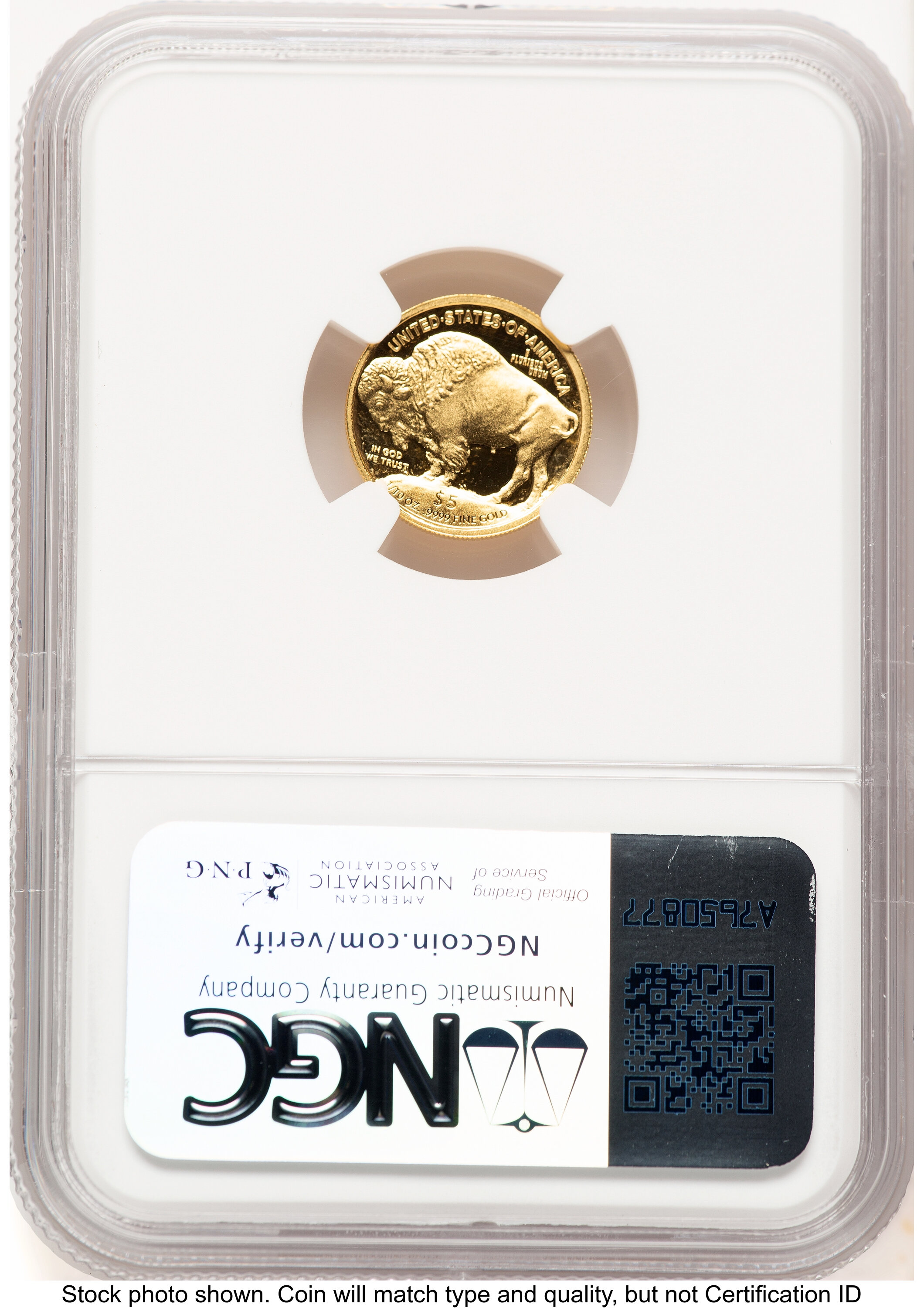2008-W Proof Gold Buffalo 1/10 oz Brown Label NGC PF70 - LCR Coin