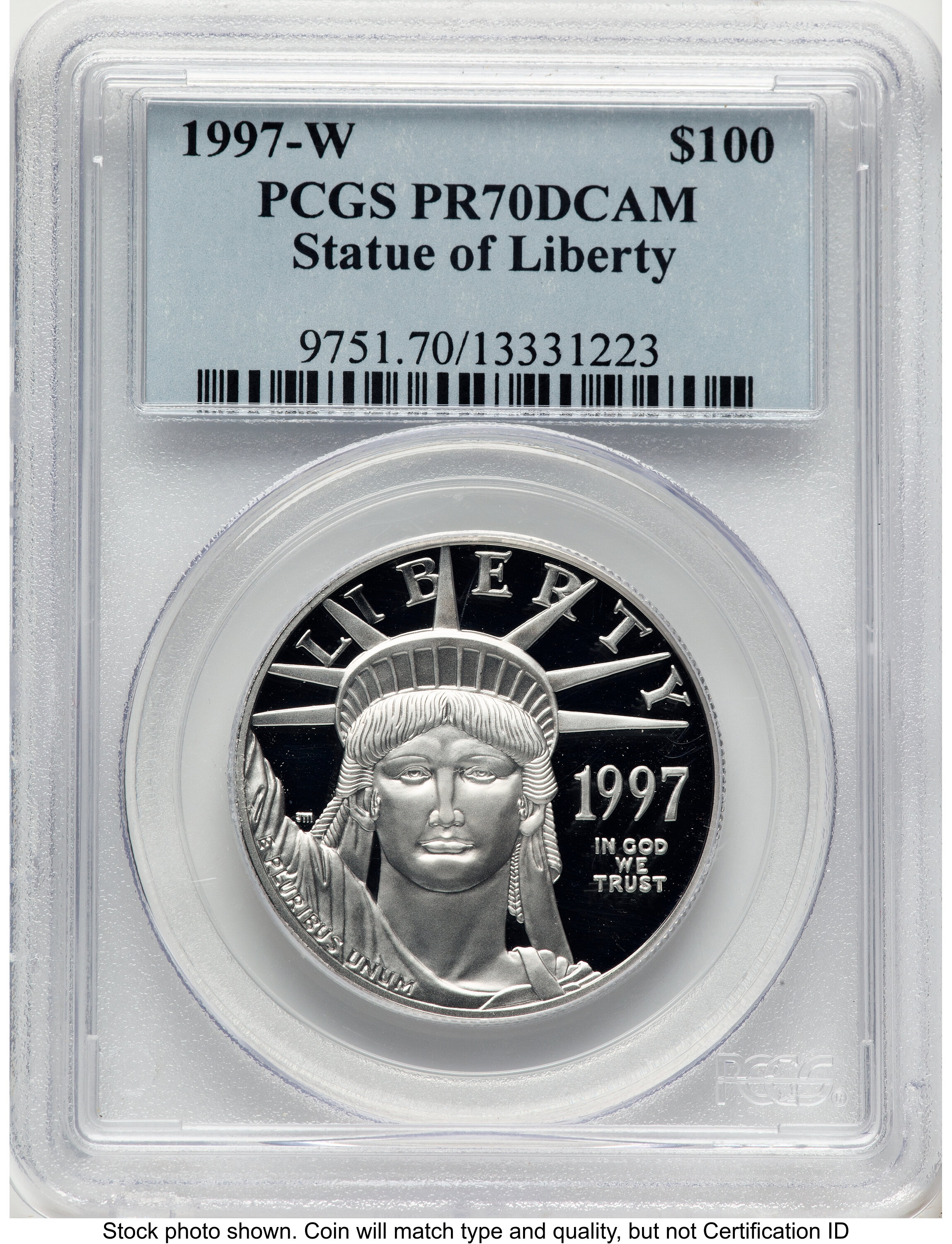 1997-W Proof Platinum Eagle 1 oz Blue Label PCGS PR70 - LCR Coin