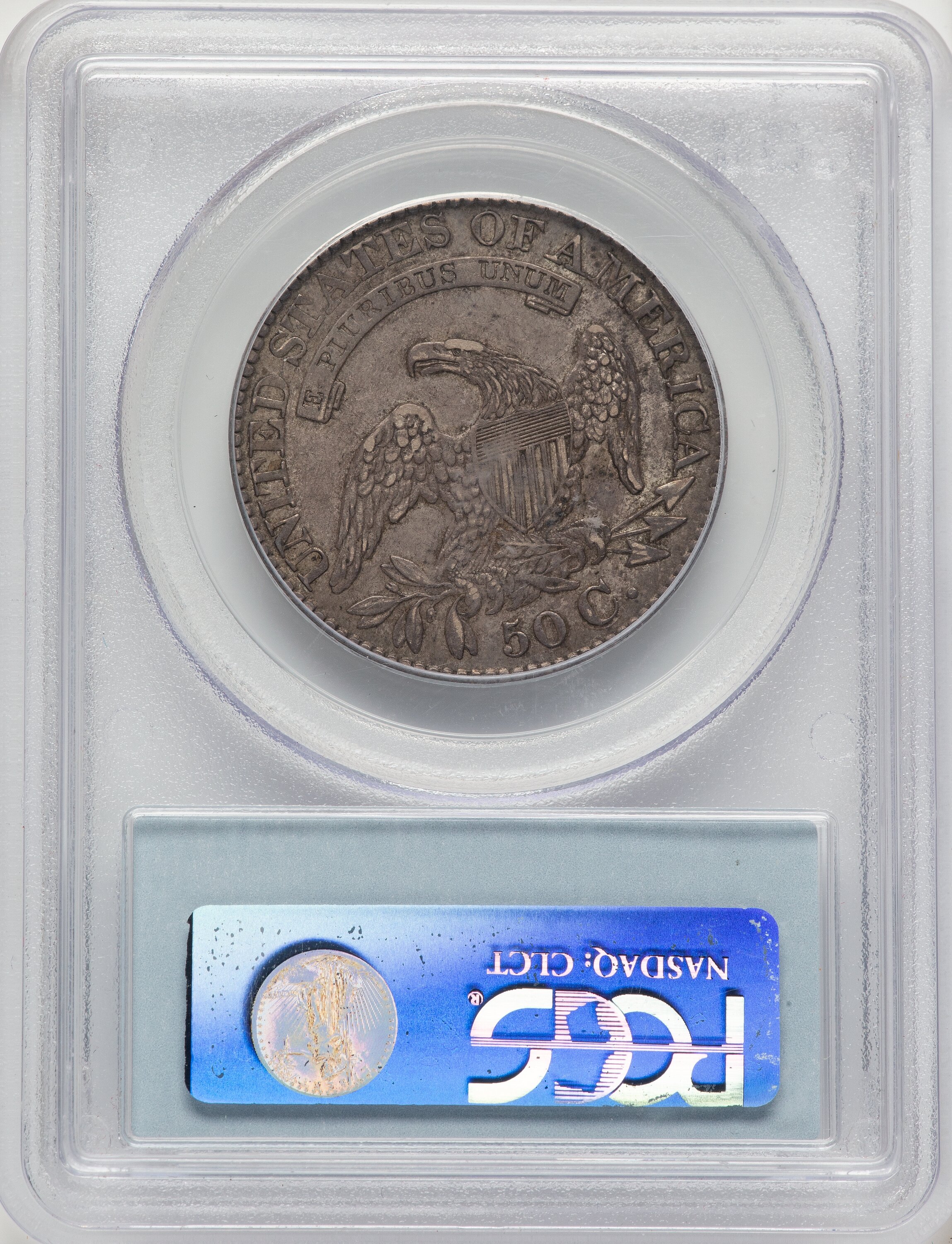 1828 50C Sq Base 2 Sm 8 Lg Let Bust Half Dollar PCGS AU55 - LCR Coin