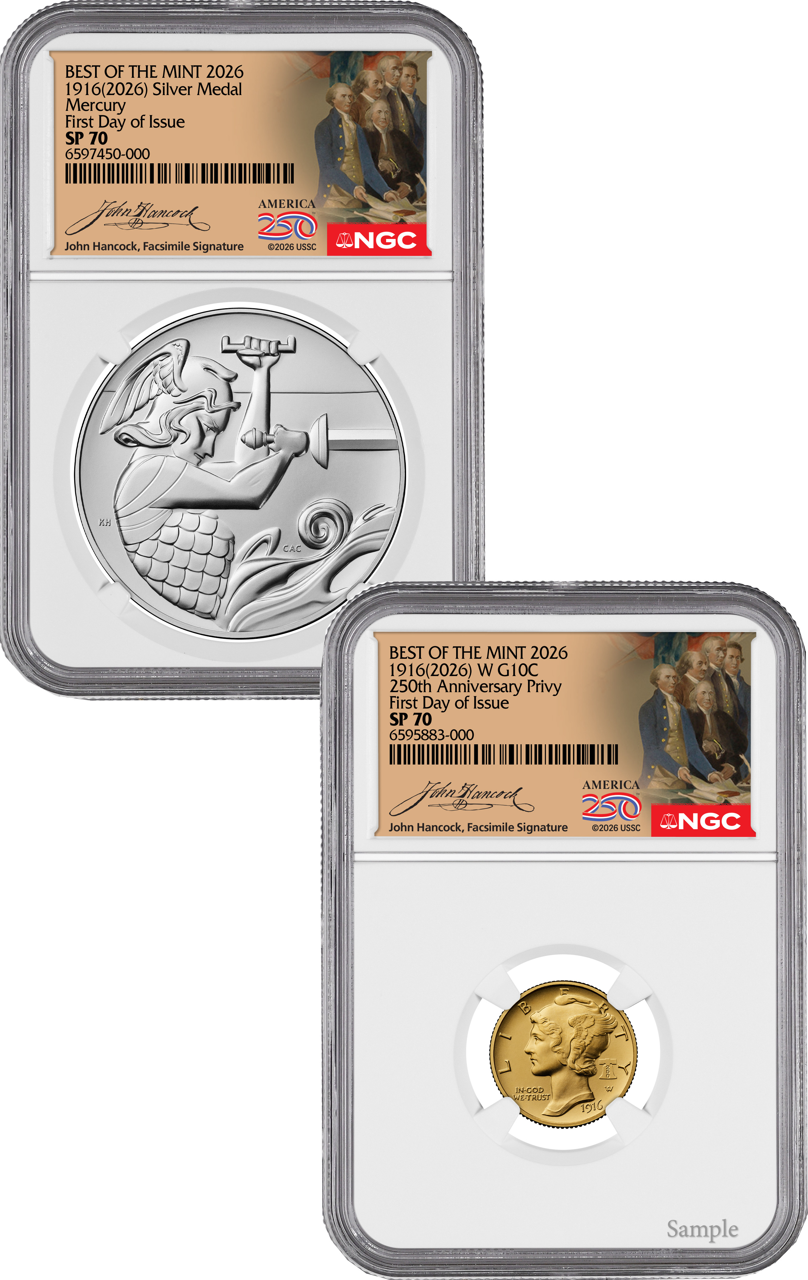雲南省 記念メダル PR70 Ni-Plated Cu 2026-W (P) Mercury Gold Silver Set FDI NGC SP70 | LCR Coin