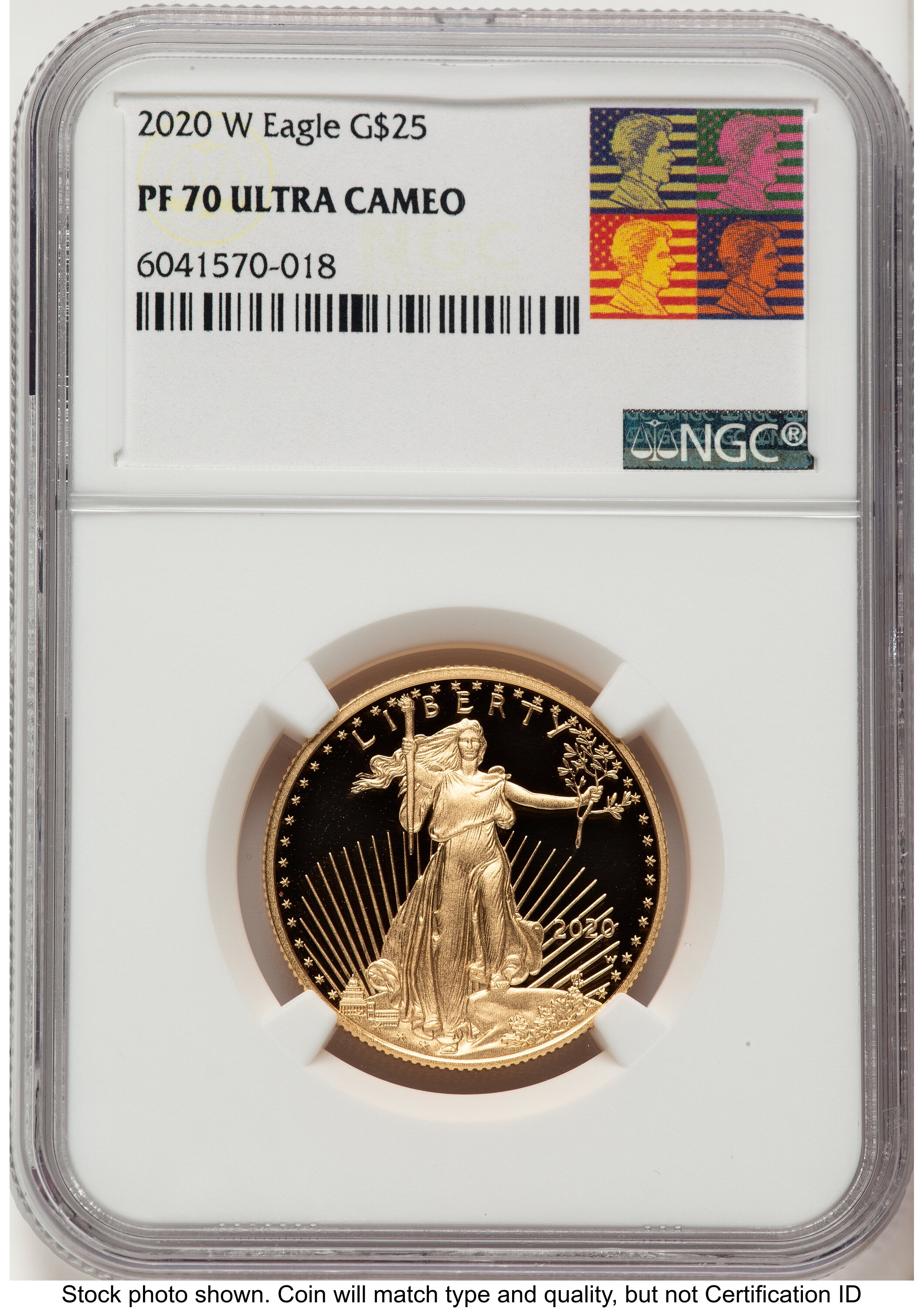 2020-W Proof Gold Eagle 1/2 oz Reagan Bust Art NGC PF70 - LCR Coin