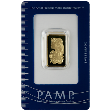 10 Gram Pamp Suisse Lady Fortuna Veriscan® Gold Bar w/ Assay. Third Image