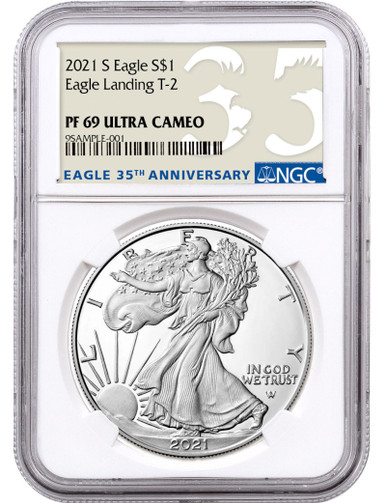 2021-S Silver Eagle T-2 NGC PF69 Ultra Cameo 35th 2021-S Silver Eagle T-2 NGC PF69 Ultra Cameo 35th