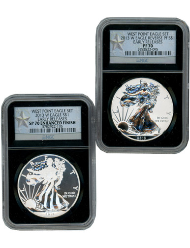 2013-W Silver Eagle West Point Set Early Releases NGC Reverse