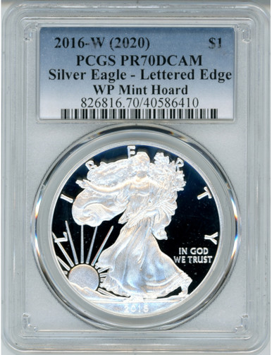 2016-W $1 (2020) Silver Eagle Lettered Edge 30th Anniversary WP