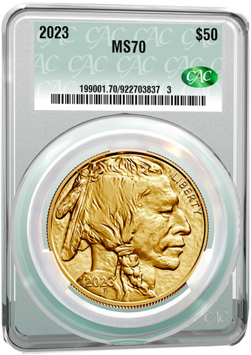 2023 $50 1 oz Buffalo CAC MS70, Gold Collectible Coin | LCR Coin