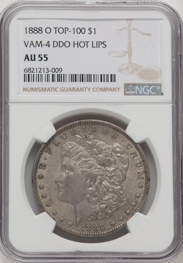 1888-O $1 Hot Lips VAM-4 Morgan Dollar NGC AU55 - LCR Coin