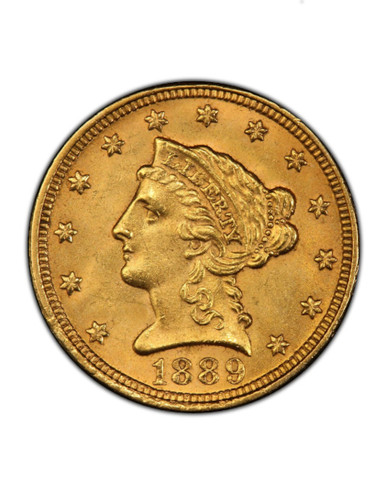 Pre-33 $2.5 Liberty Gold Eagle Coin AU Grade. Third Image