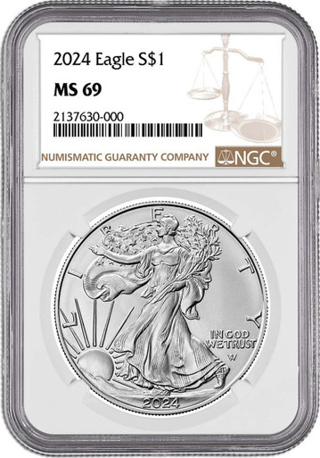 2024 American Silver Eagle NGC MS69 Collectible Coin | LCR Coin