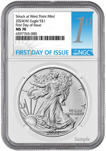 2024 American Silver Eagle FDI 1st Label NGC MS70