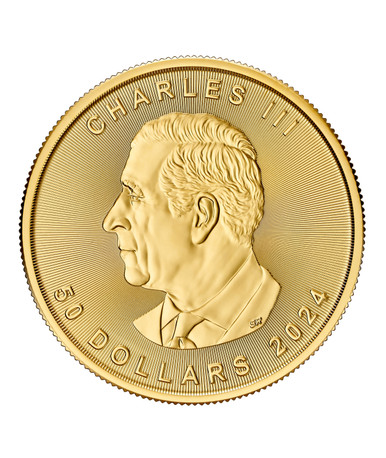 2024 1 oz Canadian Gold Maple Leaf King Charles III BU | LCR Coin